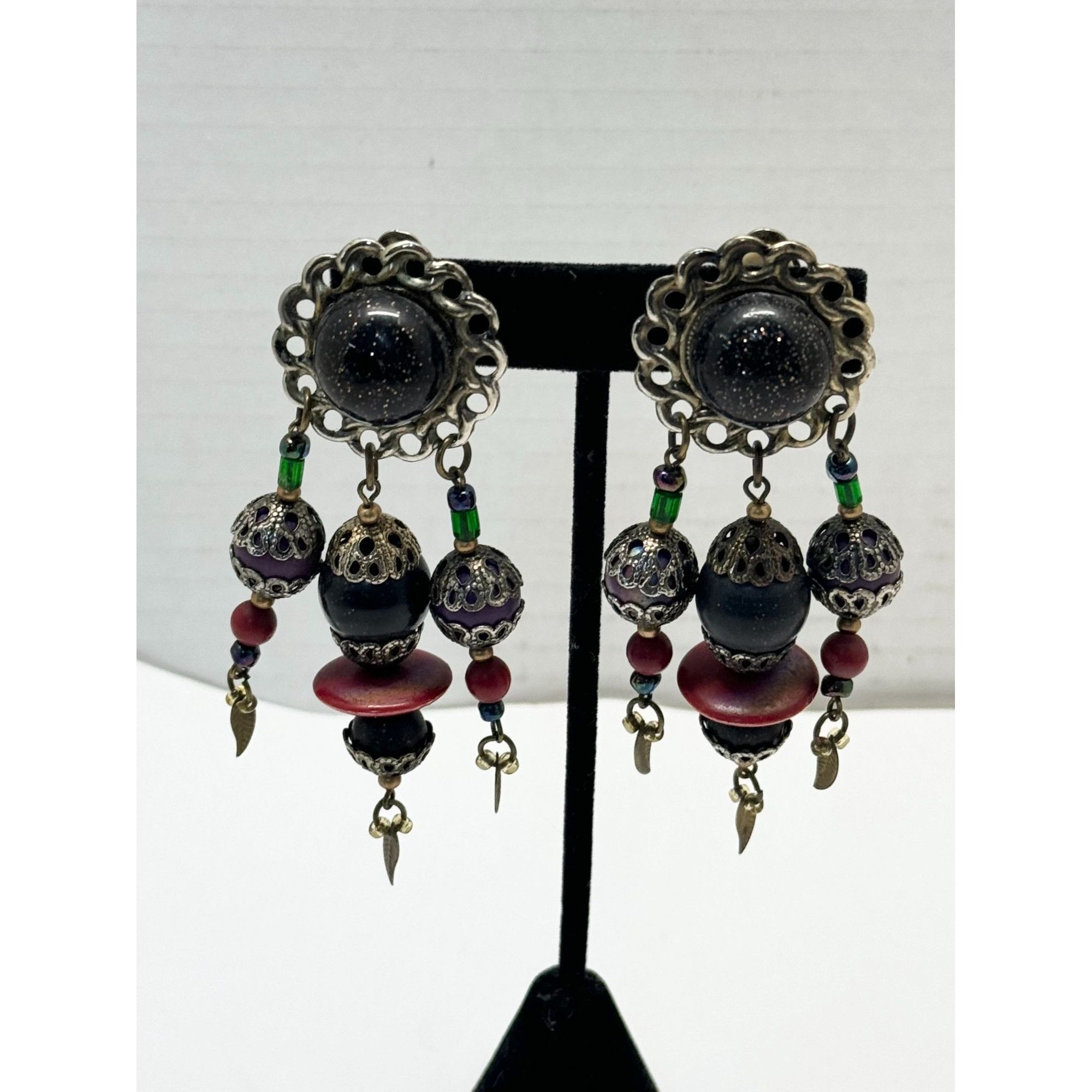 Vintage Vintage beaded tassel earrings Size ONE SIZE - 1 Thumbnail