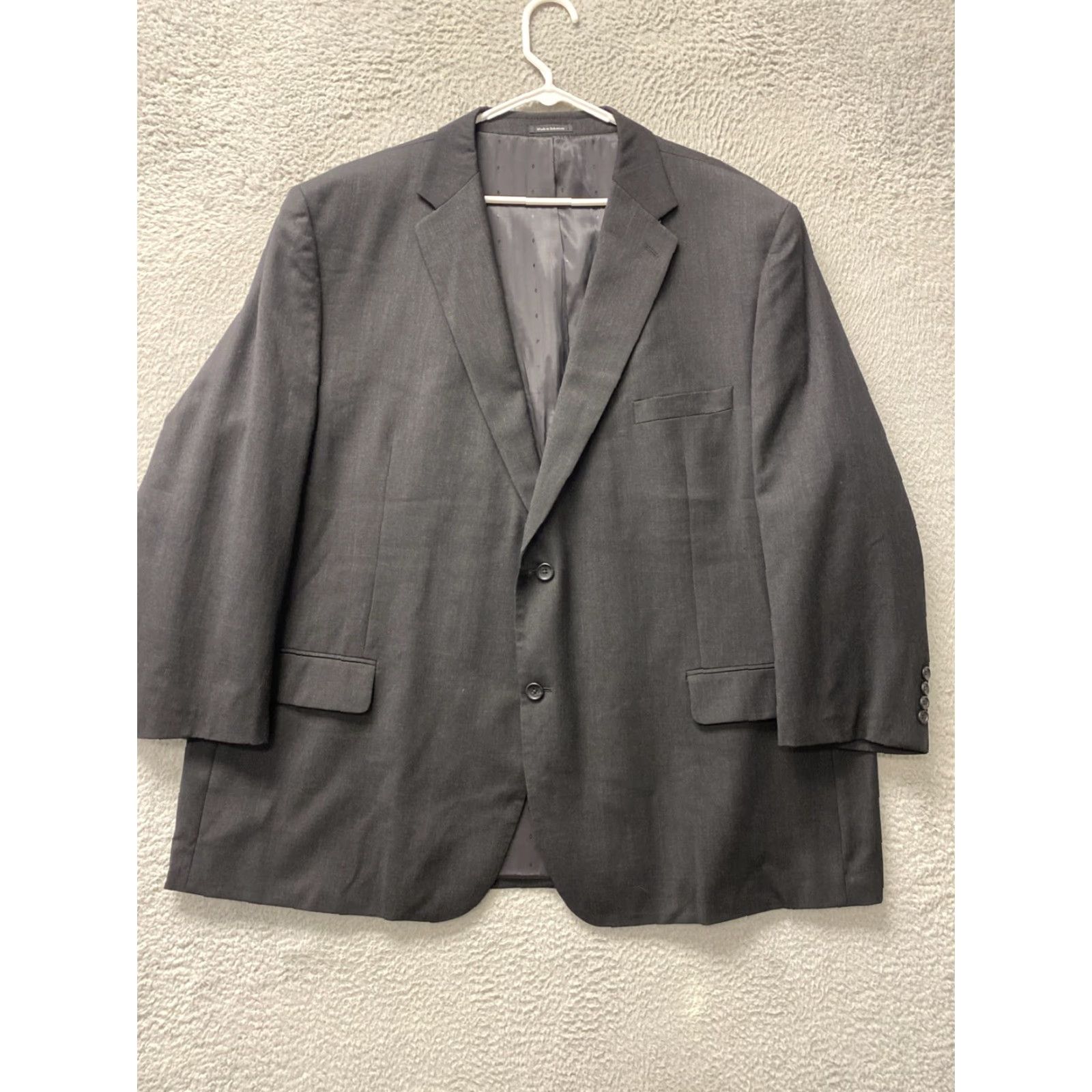 Joseph JOSEPH & FEISS Blazer Men's 54R Sport Coat Tuxedo Wool Gray Regular Sleeve 33" Sports Size 54R - 2 Thumbnail