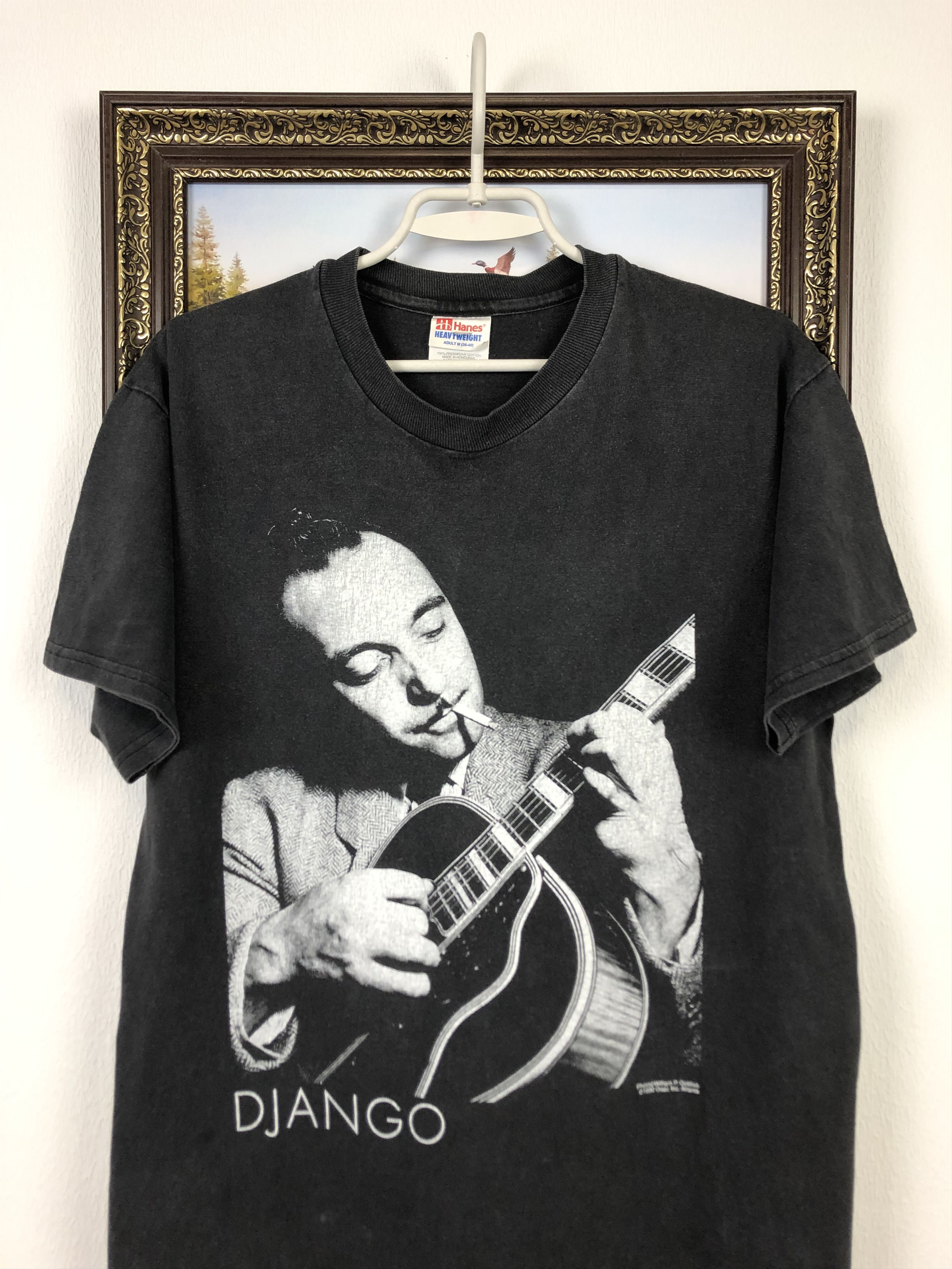 Band Tees × Vintage Vintage Django Reinhardt Band Shirt Guitar Jazz Tee Rare Size US M / EU 48-50 / 2 - 2 Thumbnail