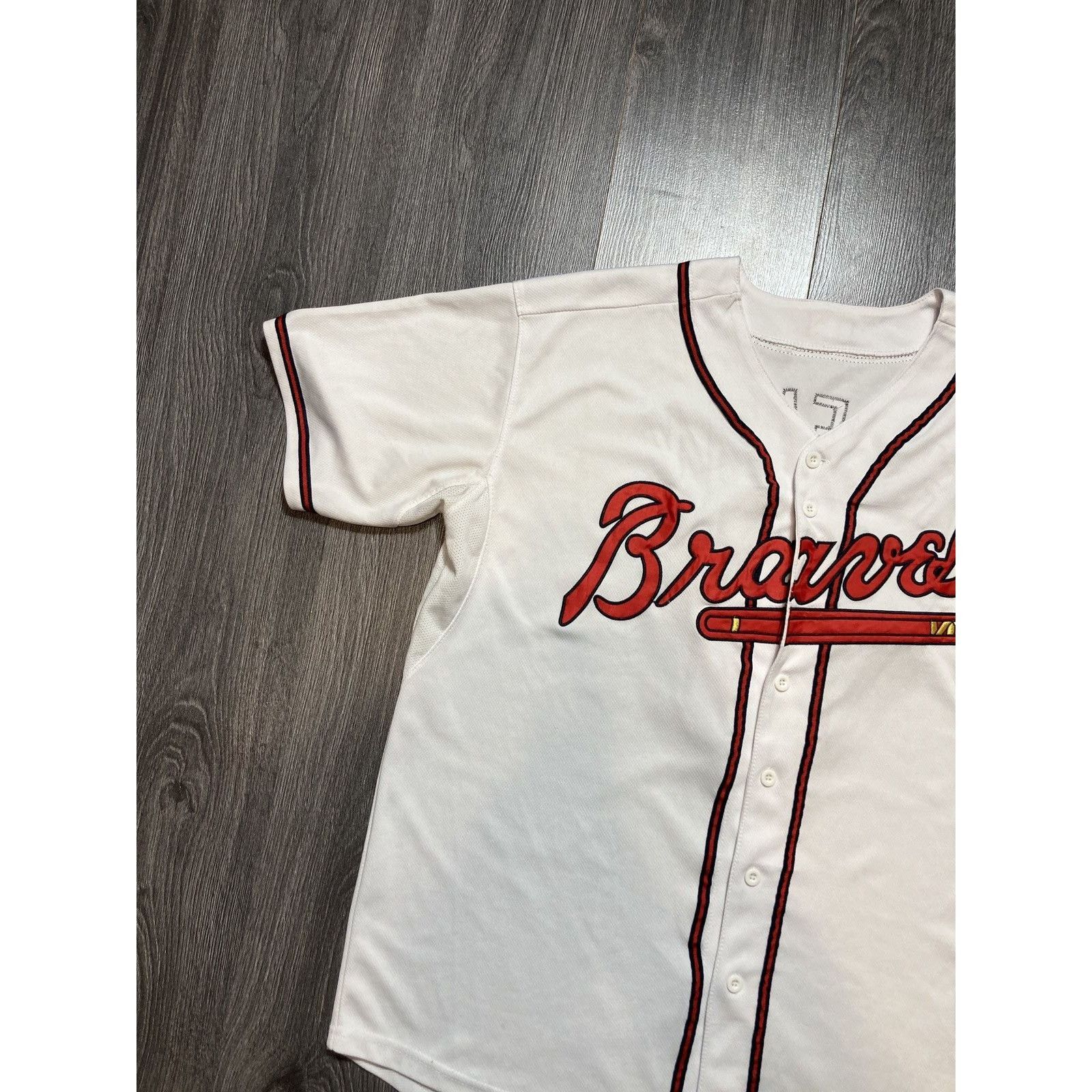 NFL × Vintage 90s Majestic Atlanta Braves Baseball Jersey Freeman Size US L / EU 52-54 / 3 - 3 Thumbnail