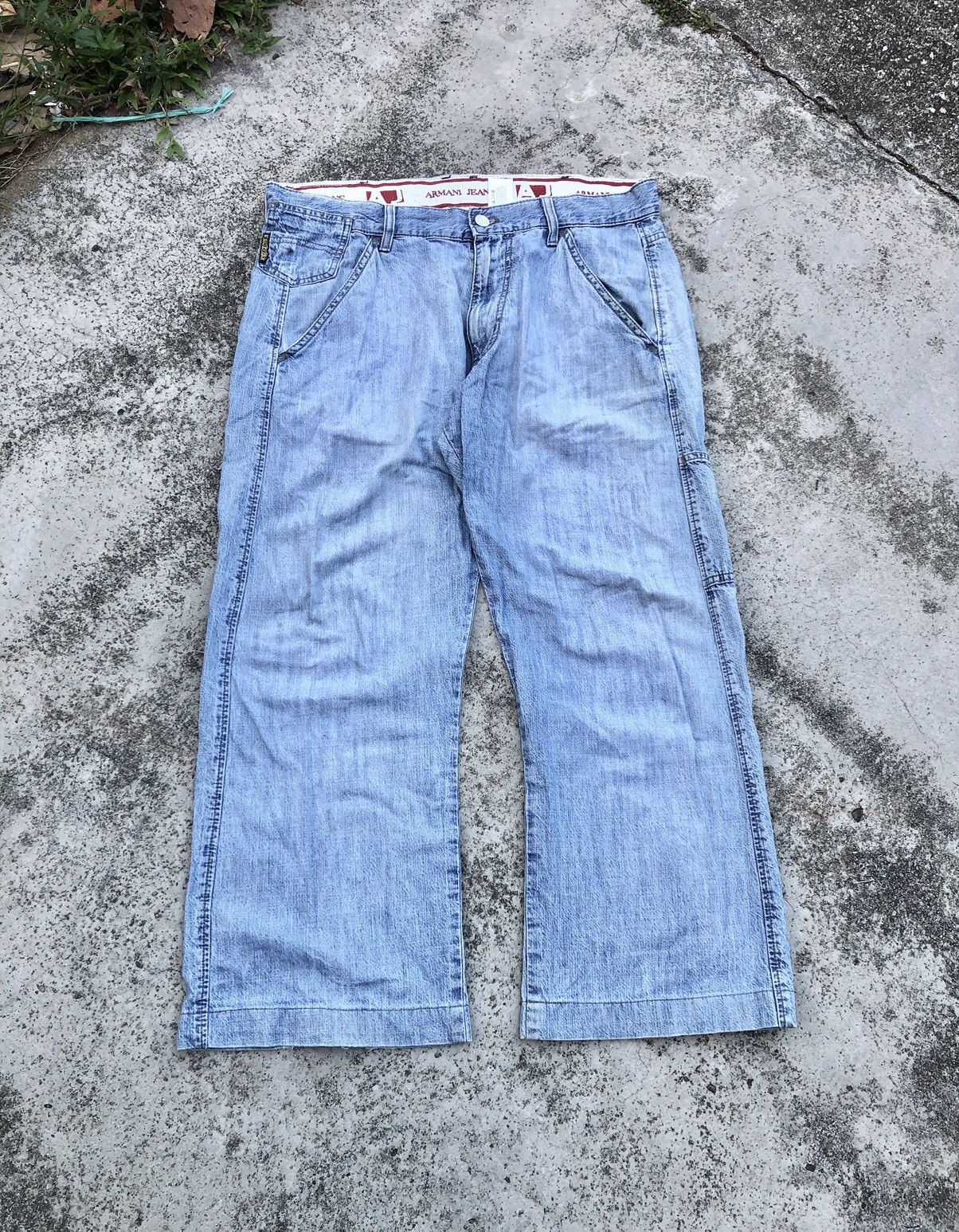 Armani × Giorgio Armani VINTAGE RECONSTRUCTED ARMANI JEANS Size US 34 / EU 50 - 1 Thumbnail