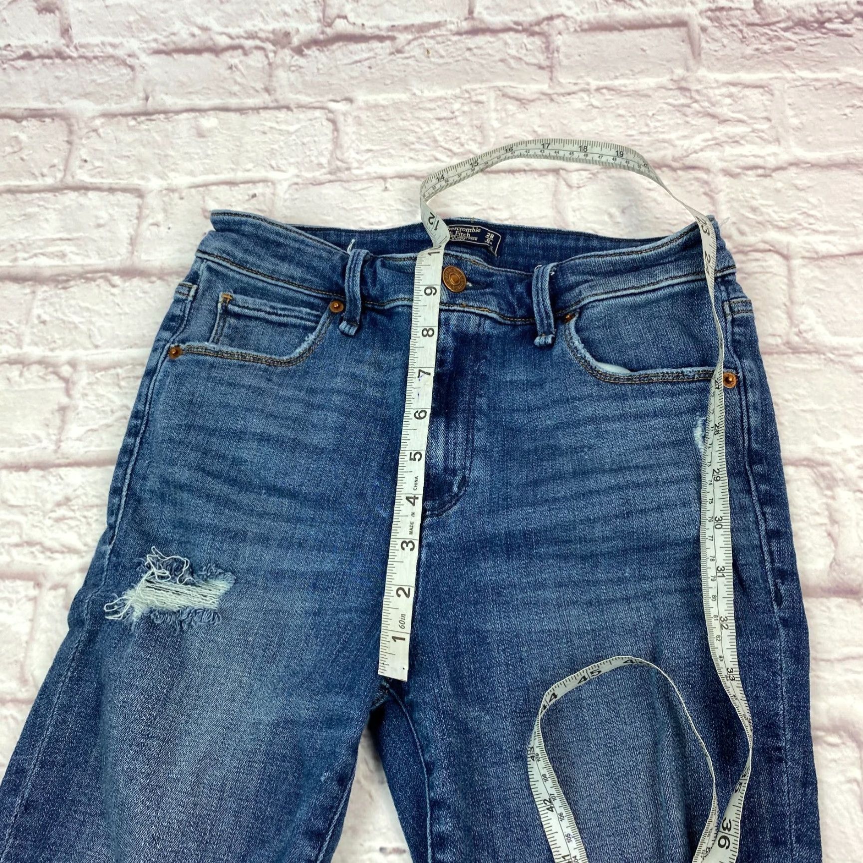 Abercrombie & Fitch Abercrombie & Fitch Juniors Teens Jeans 28/6 Simone High Rise Ankle Distressed Jeans Size 28" / US 6 / IT 42 - 7 Thumbnail