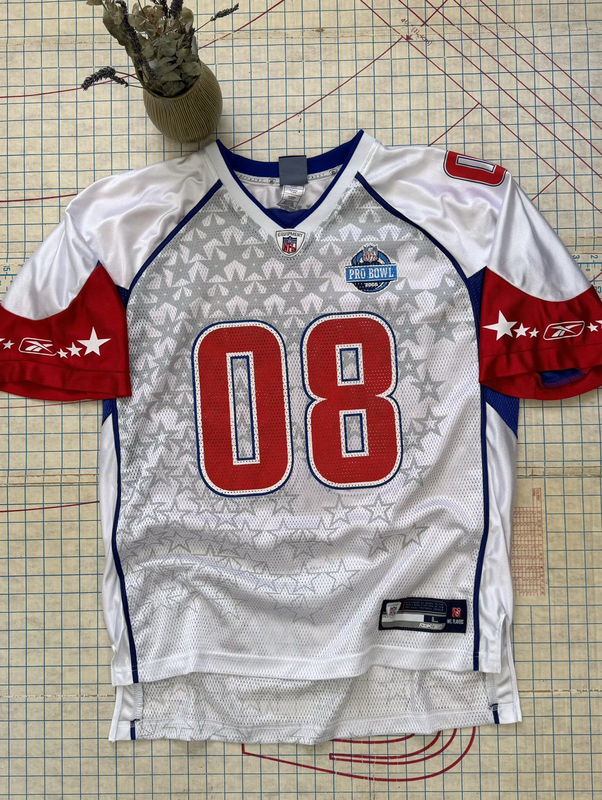 2008 on sale Reebok NFL Players Pro Bowl Jersey Blank Hawaii Rare Blue Red VTG Sz XL