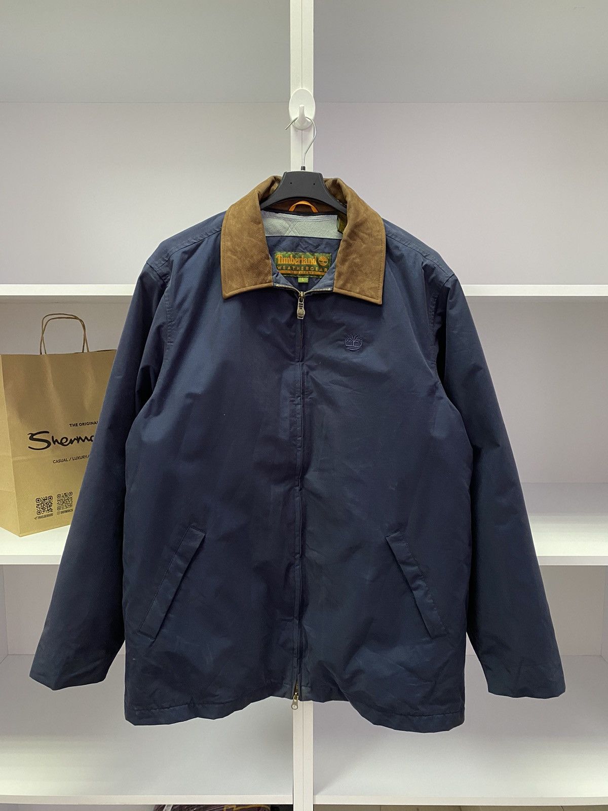 Timberland × Vintage Vintage Timberland Weathergear Waterproof Jacket Dark Blue Size US L / EU 52-54 / 3 - 2 Thumbnail