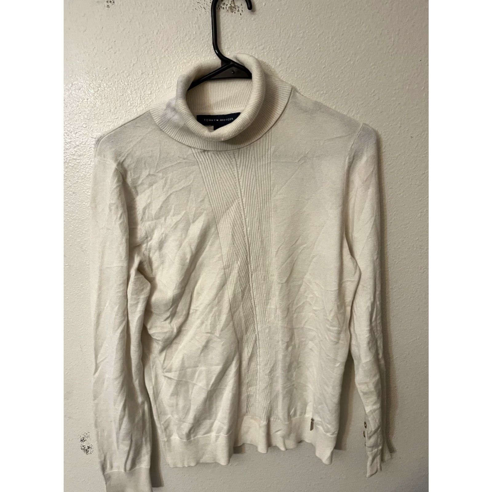 Tommy Hilfiger Tommy Hilfiger women’s Sweater Size Small White turtleneck neck Size S / US 4 / IT 40 - 2 Thumbnail