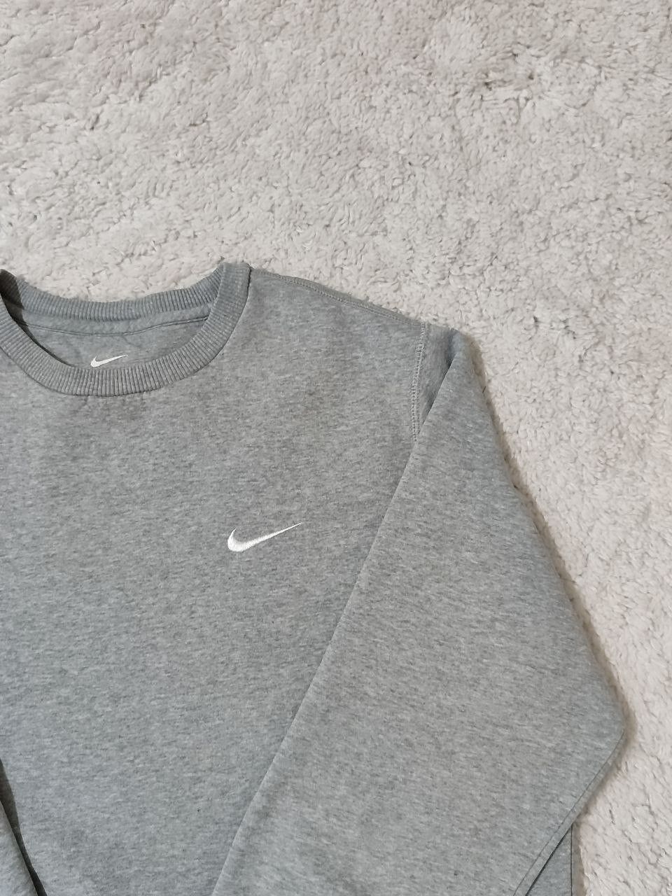 Nike × Vintage 🪨Vintage Nike Sweatshirt Solo Swoosh Gray ✈ Size L / US 10 / IT 46 - 2 Thumbnail