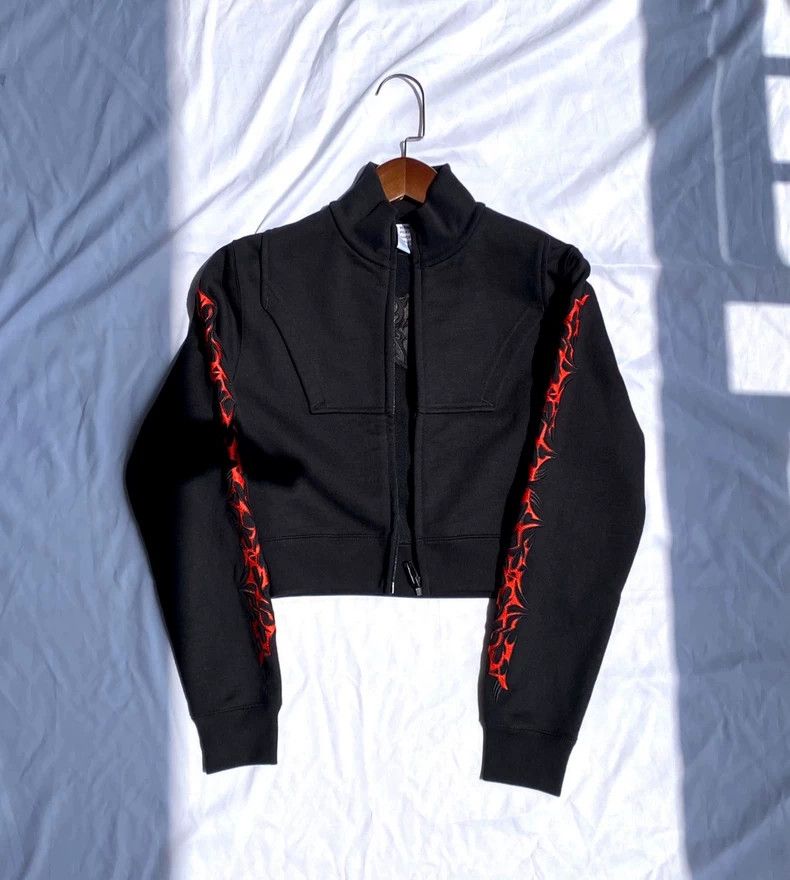 Vetements Vetements VTM Embroidered Wheat Globe Zip-Up Hoodie, M Siz Size US XS / EU 42 / 0 - 2 Thumbnail