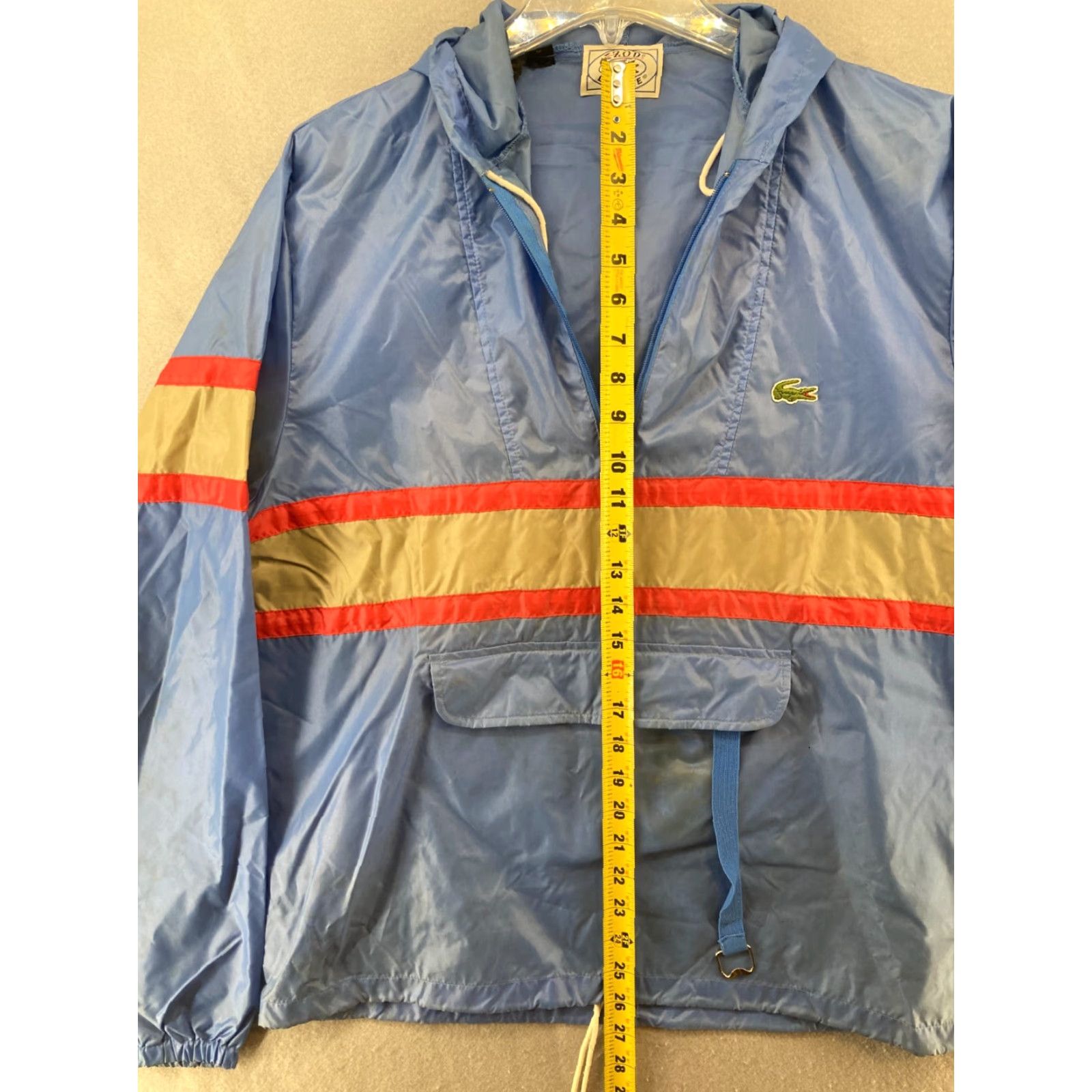 Izod VINTAGE Izod Lacoste Windbreaker Jacket Mens M Blue Striped Nylon 90s Classic Size US M / EU 48-50 / 2 - 3 Thumbnail