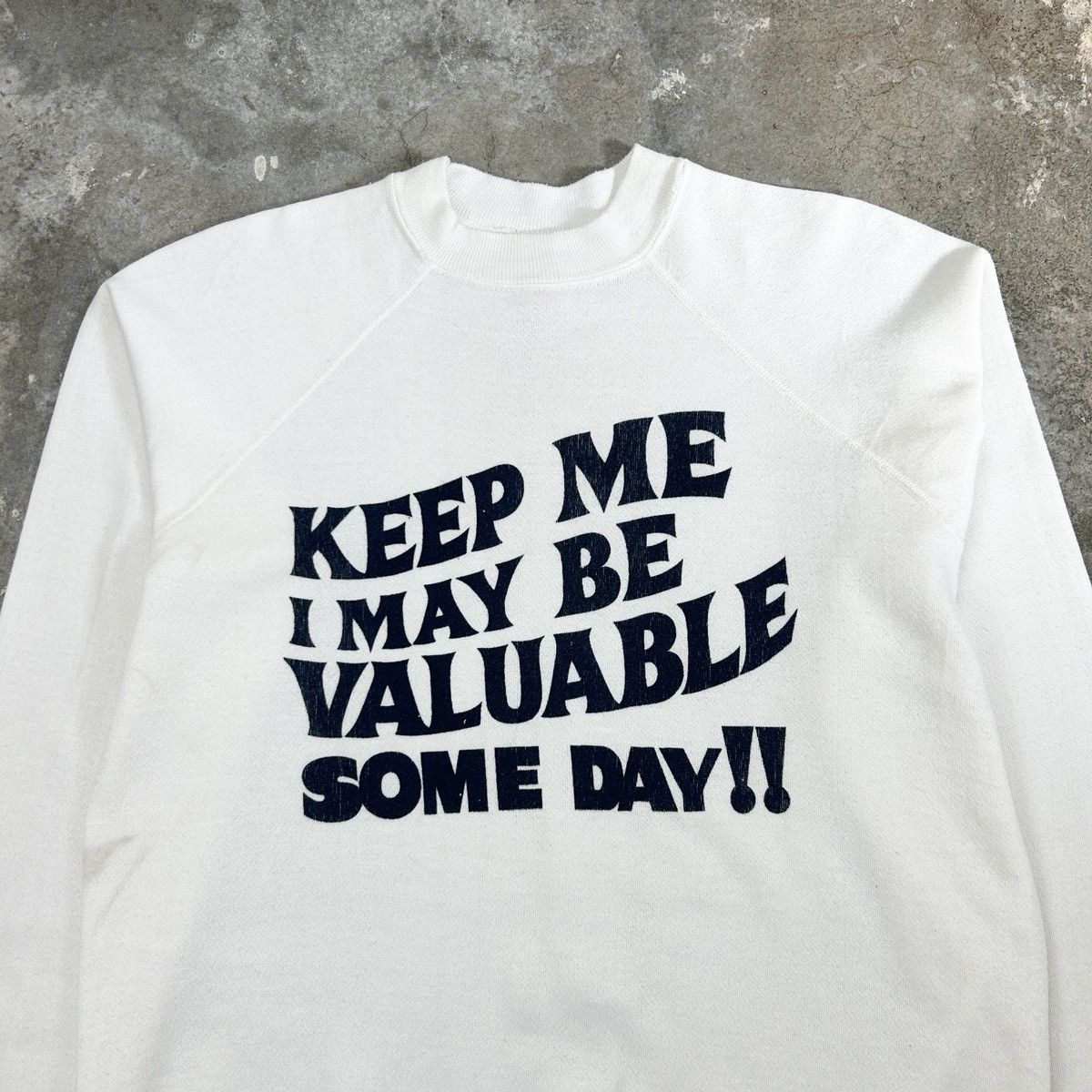 Vintage 1980s Wording Sweatshirt Size US L / EU 52-54 / 3 - 6 Thumbnail
