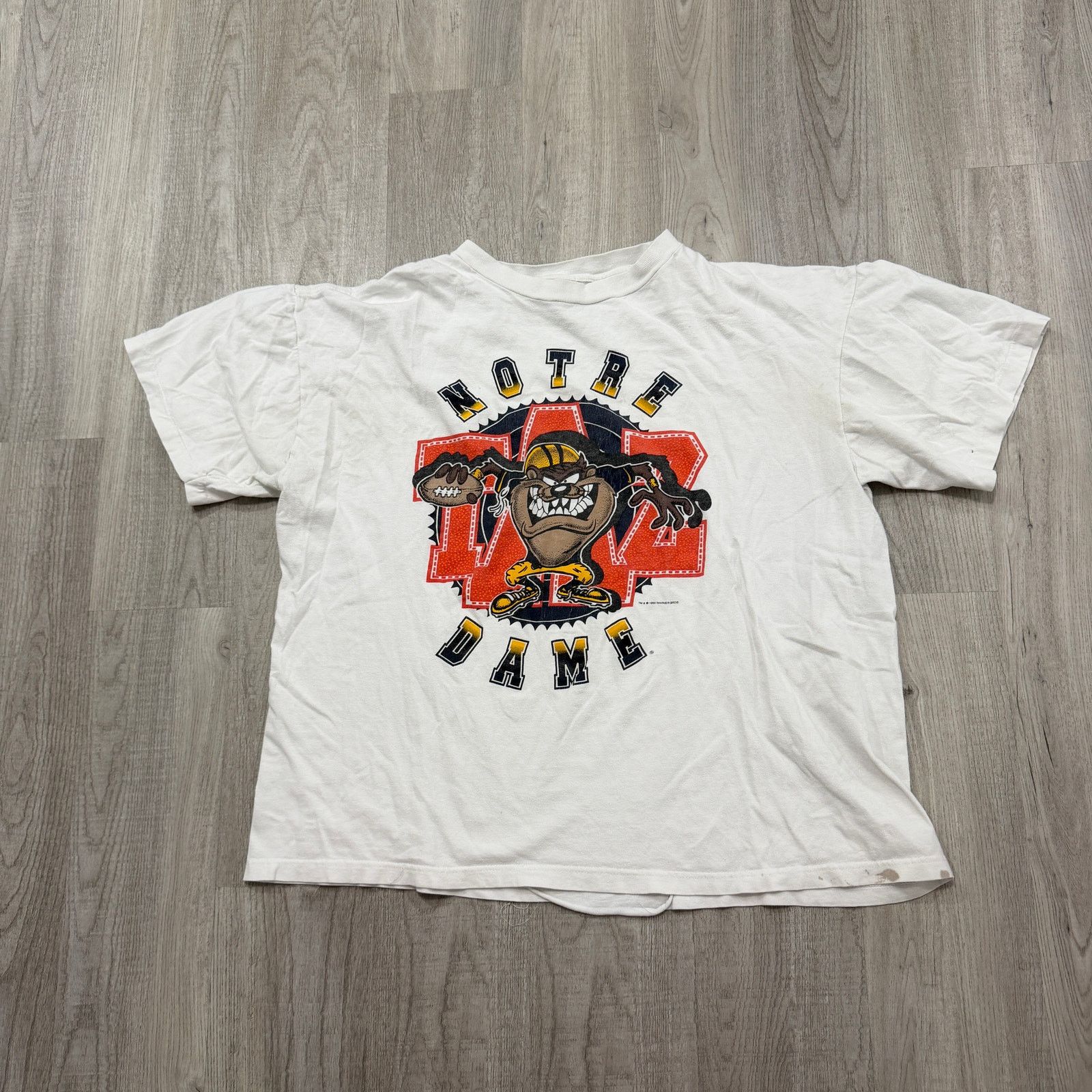 Vintage Vintage Notre Dame Fighting Irish Taz Looney Tunes Shirt XL Size US XL / EU 56 / 4 - 1 Thumbnail