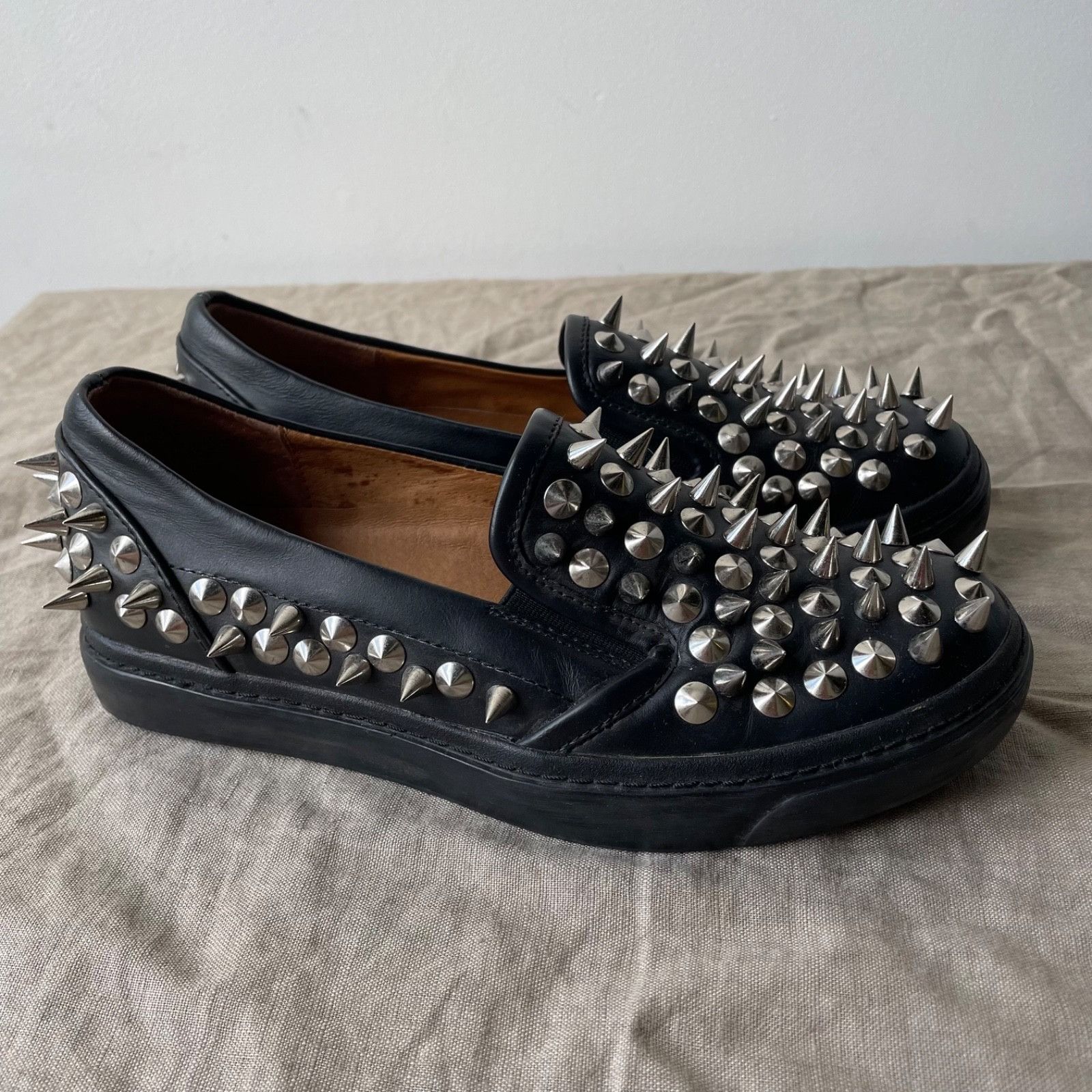 Jeffrey Campbell Jeffrey Campbell Studded Spike Loafers Punk 9422AC Size US 5.5 / IT 35.5 - 3 Thumbnail