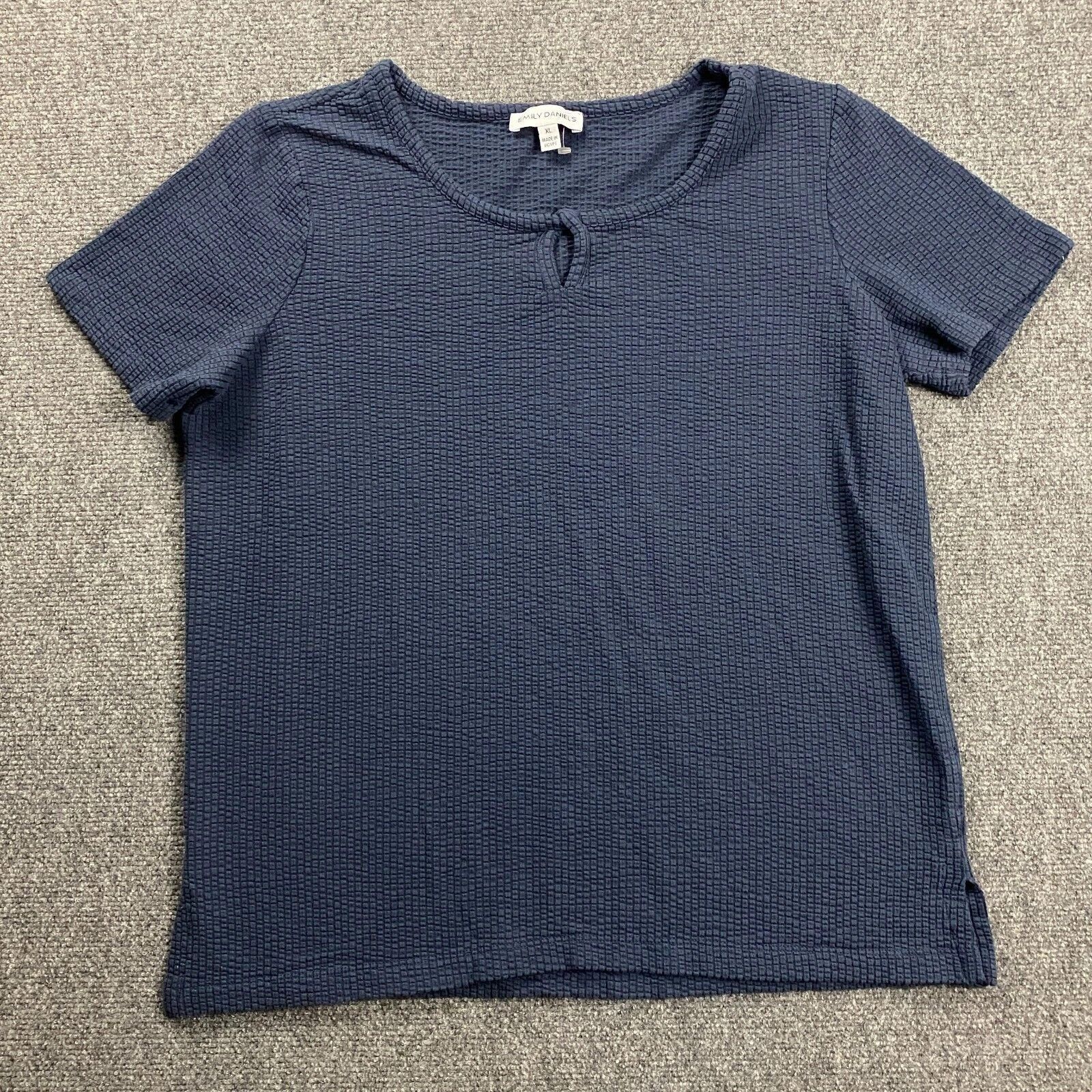Other Emily Daniels Top Women's Blue Casual Cotton Blend Adults XL Size XL / US 12-14 / IT 48-50 - 1 Thumbnail