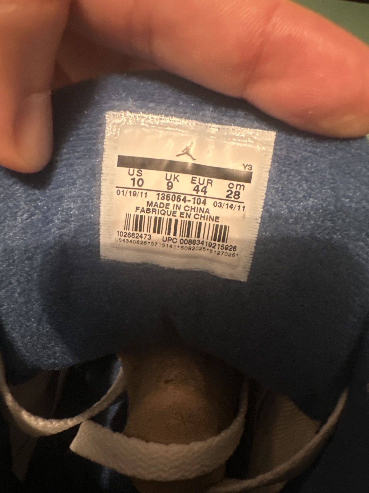 Jordan Brand Air Jordan 3 Retro ‘True Blue’ 2011 Size US 10 / EU 43 - 6 Thumbnail