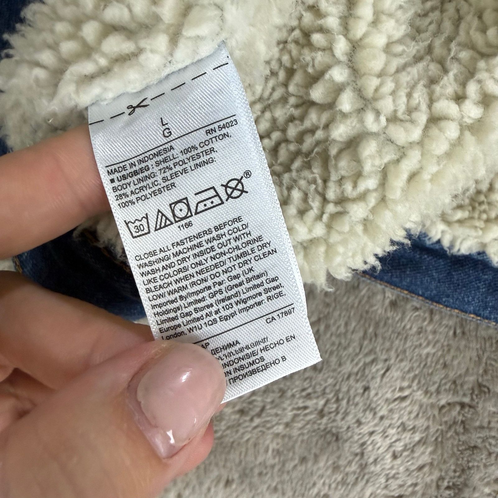 Gap Gap Crop Hooded Sherpa Denim Trucker Jacket Coat Women L Size L / US 10 / IT 46 - 8 Thumbnail