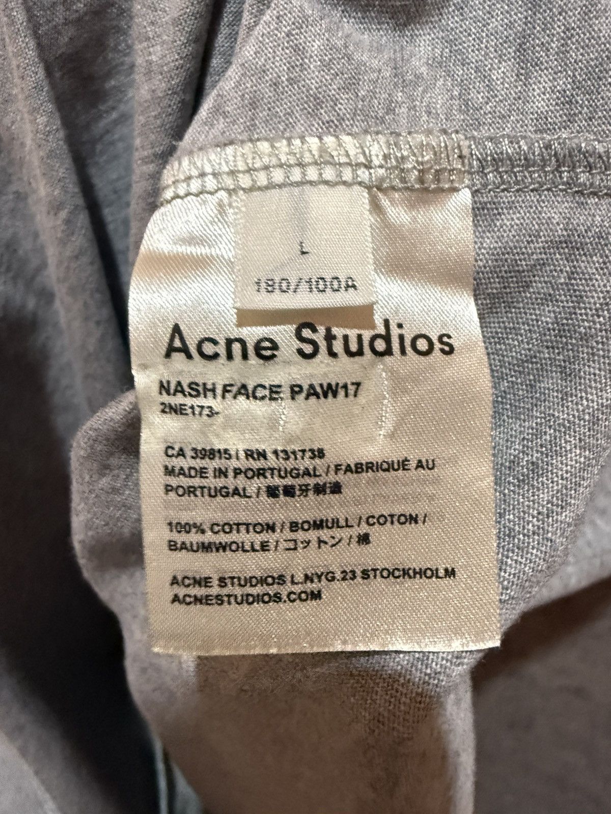Acne Studios A/W 17 Acne Studio Nash Face Patch Cotton Tshirt Size US M / EU 48-50 / 2 - 11 Thumbnail