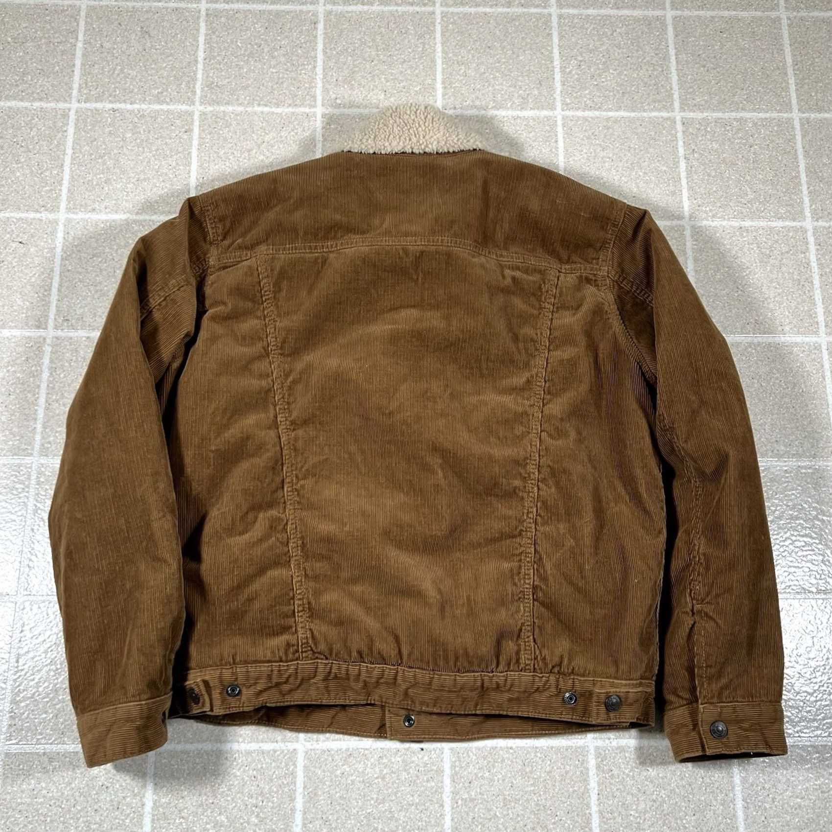 Gap VINTAGE Gap Trucker Jacket Corduroy Sherpa Lined Men M Workwear Brown 90s Gap Shirt Mens Size US M / EU 48-50 / 2 - 3 Thumbnail