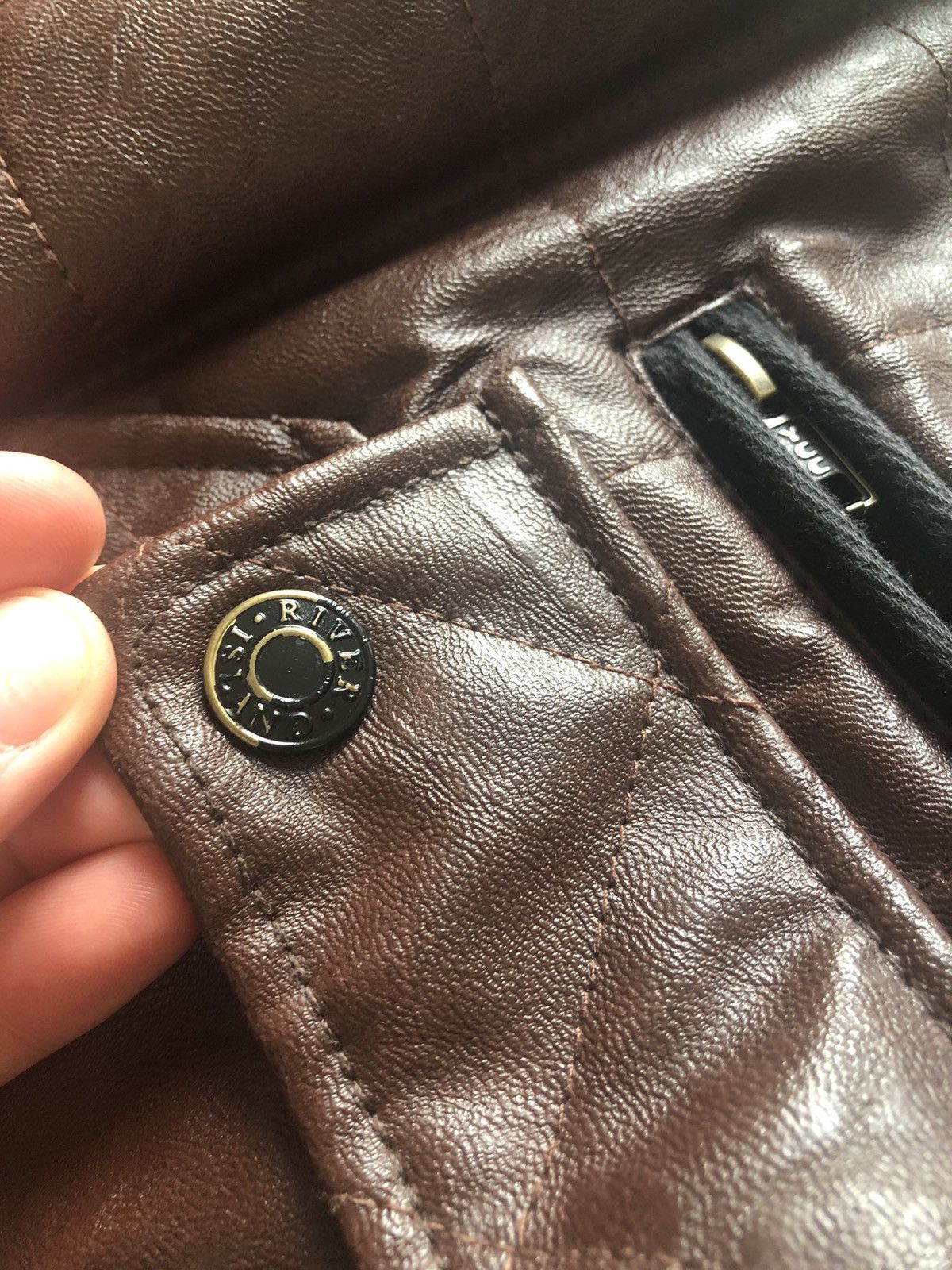 River Island × Vintage RARE RIVER ISLAND VINTAGE QUALITY LEATHER JACKET Size US M / EU 48-50 / 2 - 3 Thumbnail