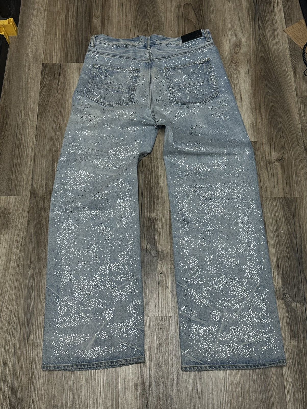 Amiri Amiri Jeans Crystal Embellished Denim Size US 33 - 2 Thumbnail