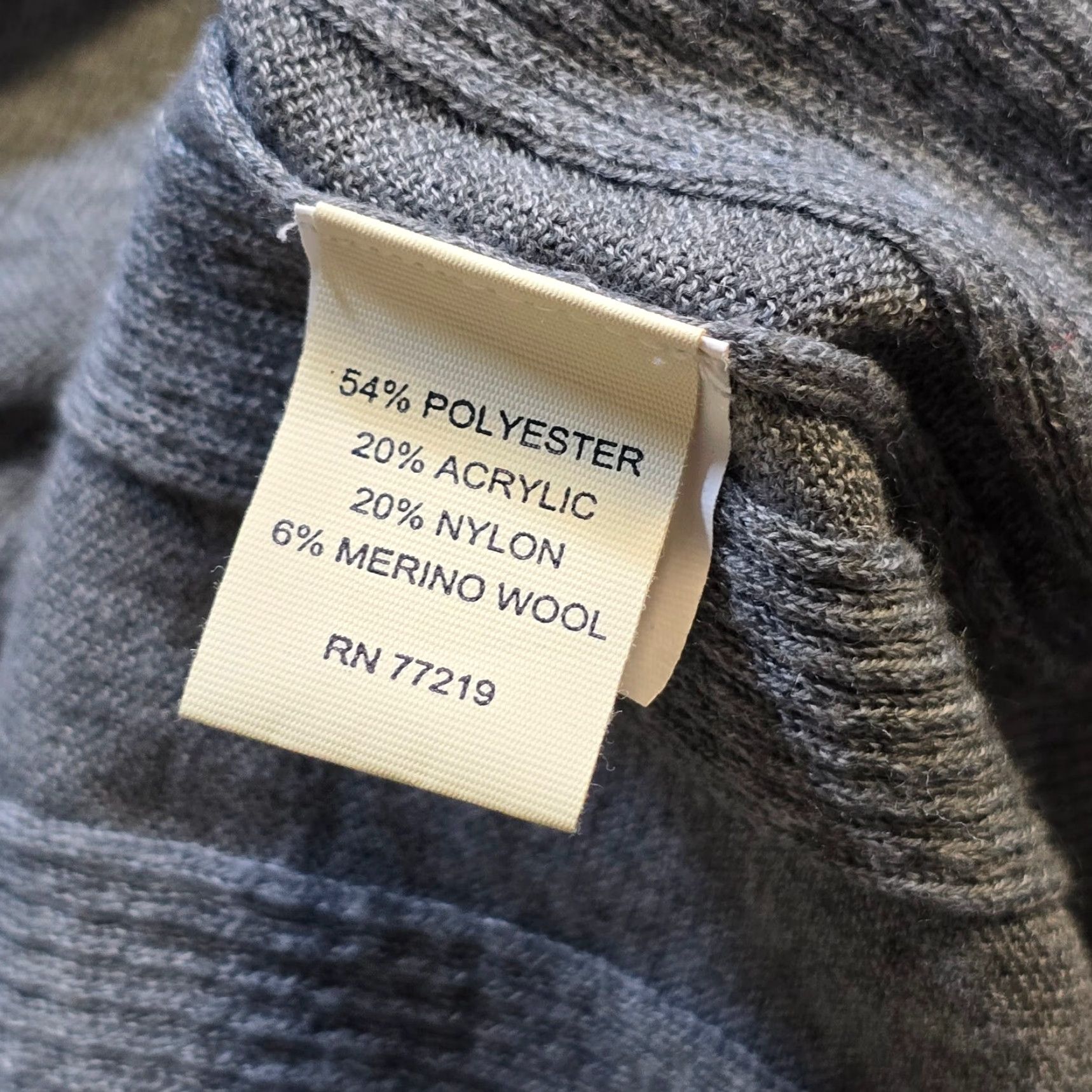 Joseph Abboud Joseph Abboud Sweater Mens 2XL Gray Merino Wool Collared Ribbed Knit Preppy Pullover Casual / Business / Travel Size US XXL / EU 58 / 5 - 7 Thumbnail