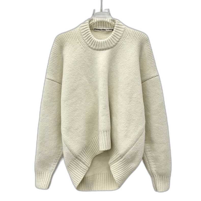 Alexander Wang Beige Wool Crew Neck Sweater