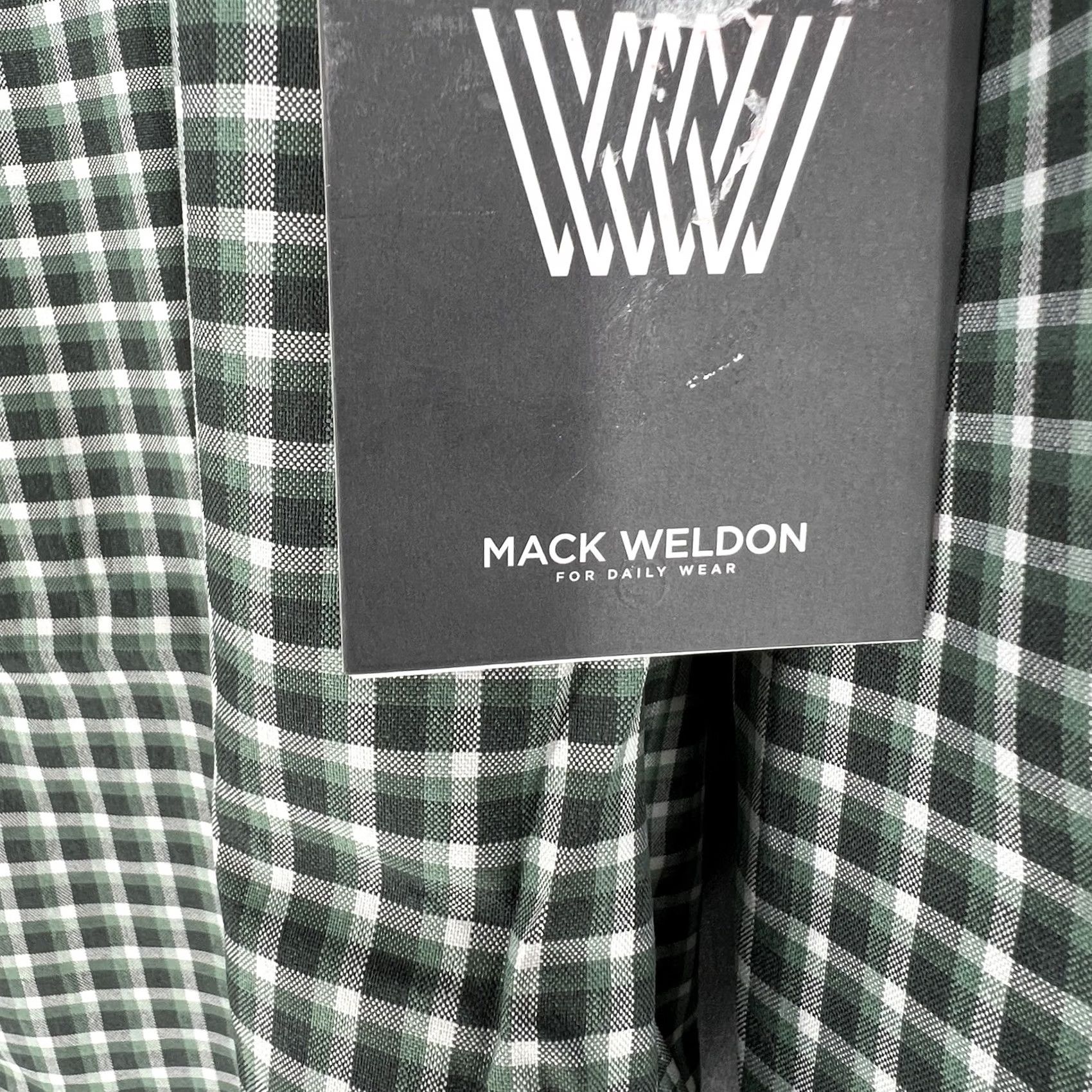 Vintage NWT Mack Weldon Airflex Shirt - Green Gingham - 2XL - Button-Up Mens Size US XXL / EU 58 / 5 - 2 Thumbnail