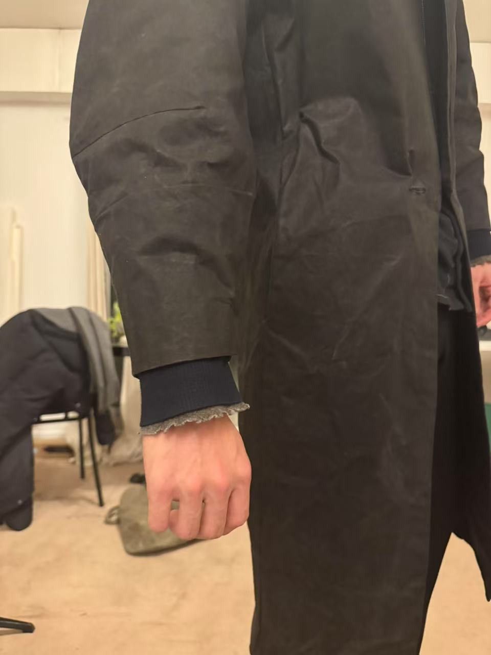 Toogood Toogood Dark Brown Waxed Cotton Roadsweeper Coat Size US M / EU 48-50 / 2 - 15 Thumbnail