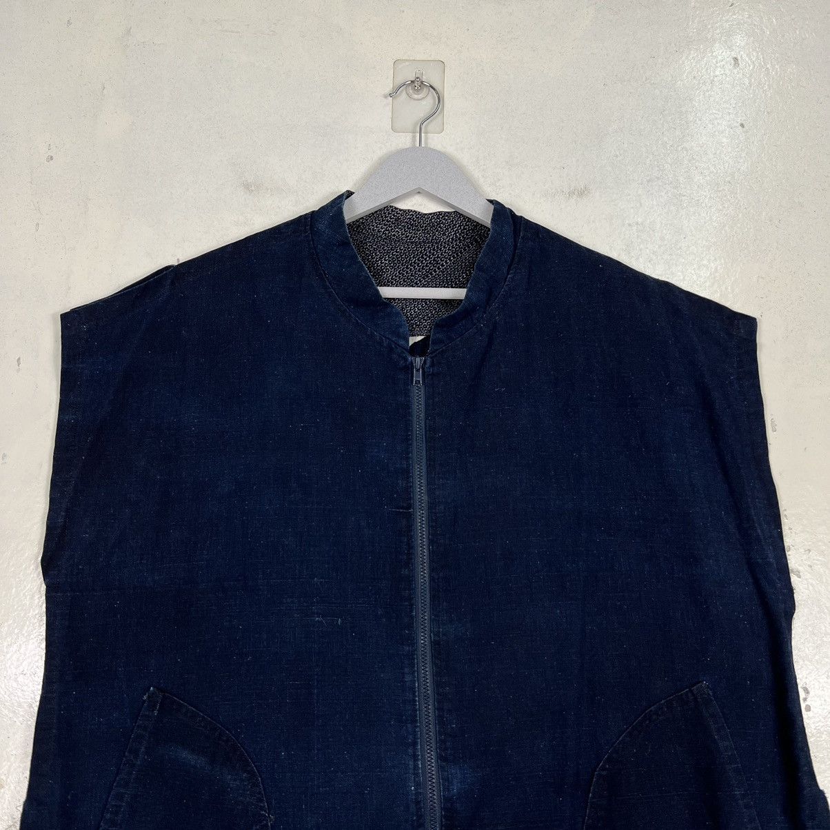 Indigo 🔥 70s VINTAGE INDIGO JAPAN TANK TOP JACKET Size US XL / EU 56 / 4 - 3 Thumbnail