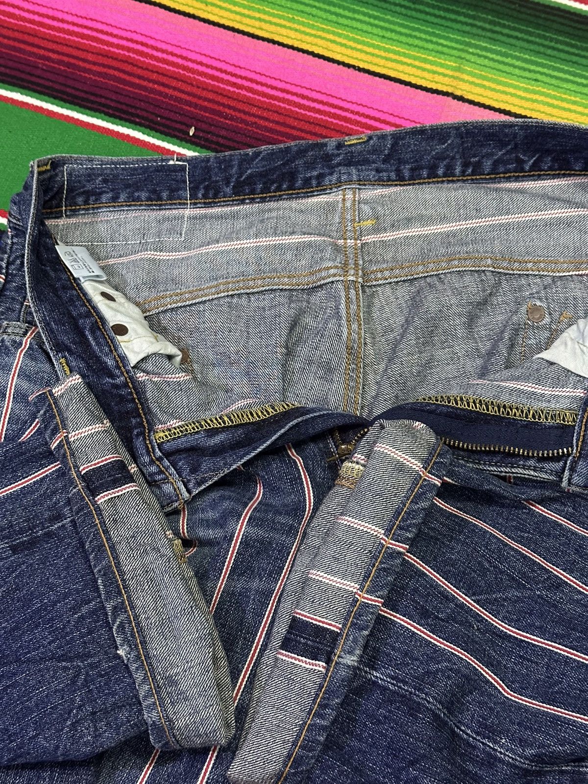 Kapital 💥 Edwin Full Selvedge 💥 Crazy Design Edwin Fully Selvedge 💥 Size US 34 / EU 50 - 15 Thumbnail