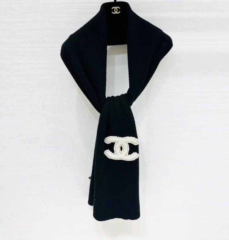 Chanel Chanel Classic black pineapple pattern knitted white doubl Size ONE SIZE - 1 Thumbnail