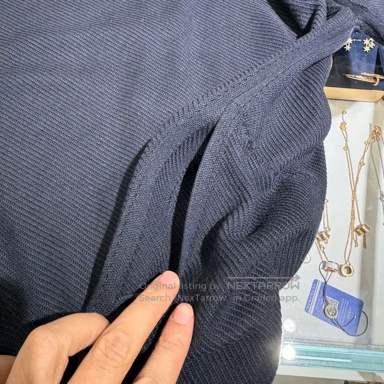 Hermes Hermes Blue Autumn and Winter Short Sleeve Sweater Size XS / US 0-2 / IT 36-38 - 9 Thumbnail