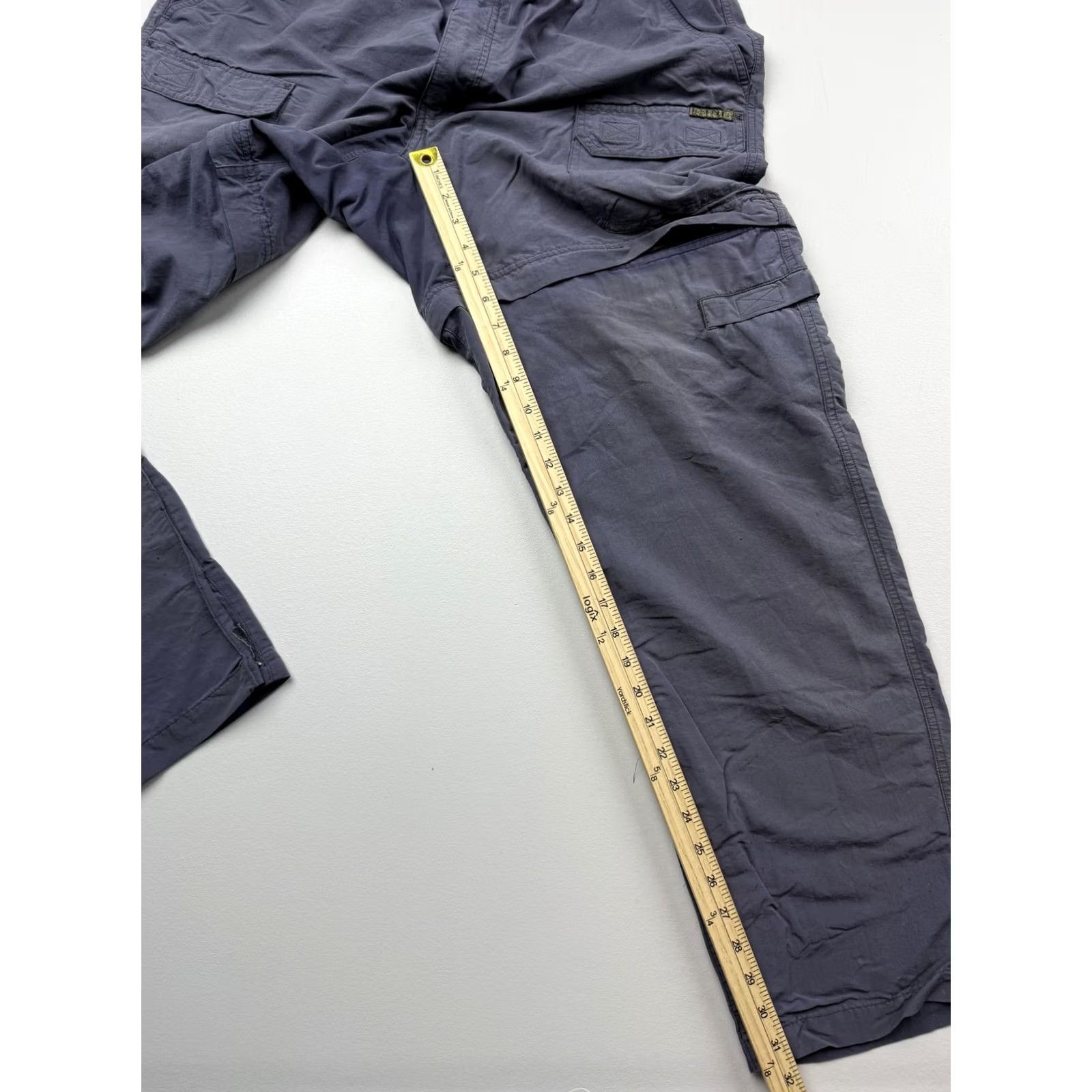 Royal Robbins Royal Robbins Mens XL Gray Hiking Pants Convertible Zip Off Cargo Belted Nylon Walking Activewear Size US 36 / EU 52 - 4 Thumbnail