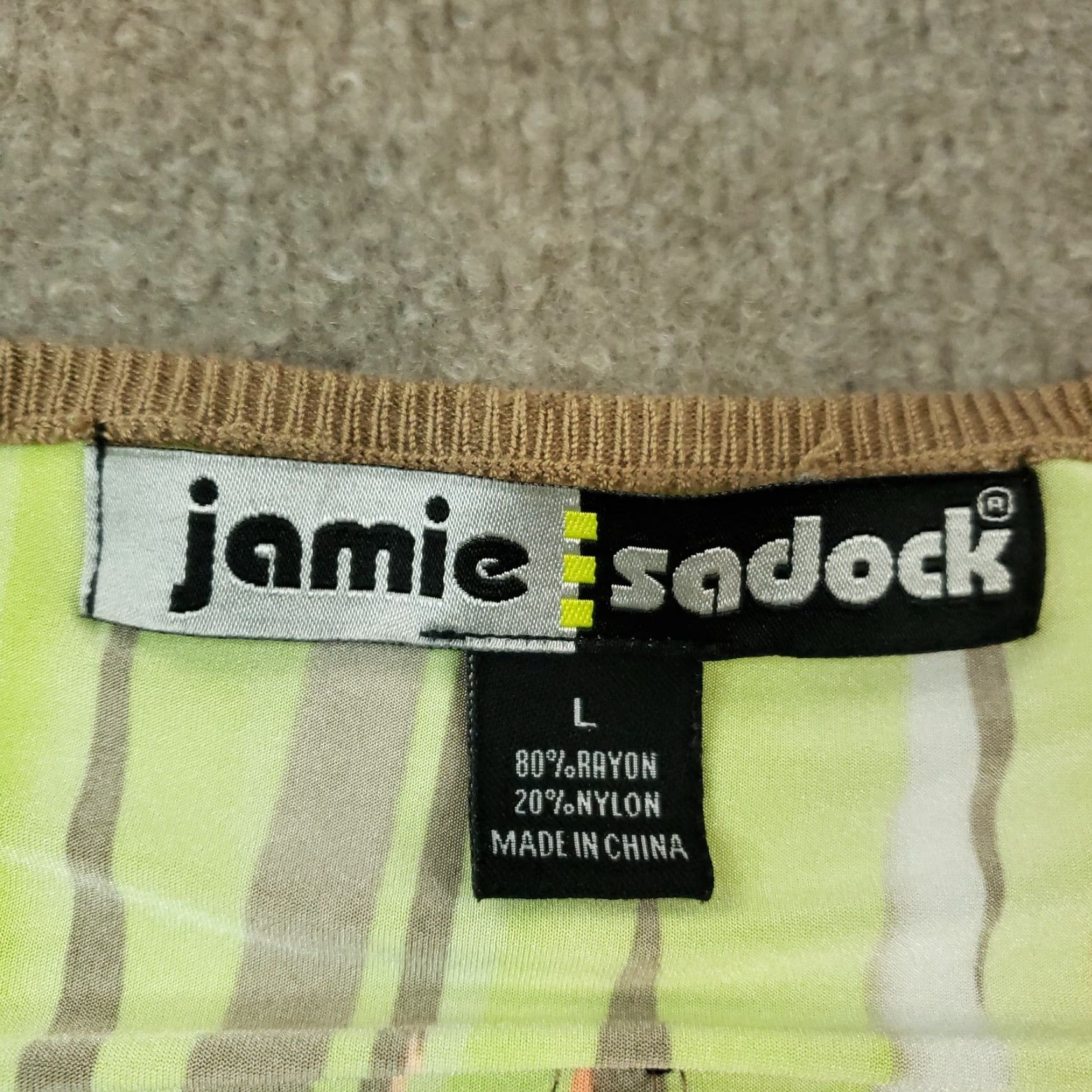 Vintage Jamie Sadock Sweater Womens Large Brown Cardigan Casual Lightweight Open Front Size L / US 10 / IT 46 - 5 Thumbnail