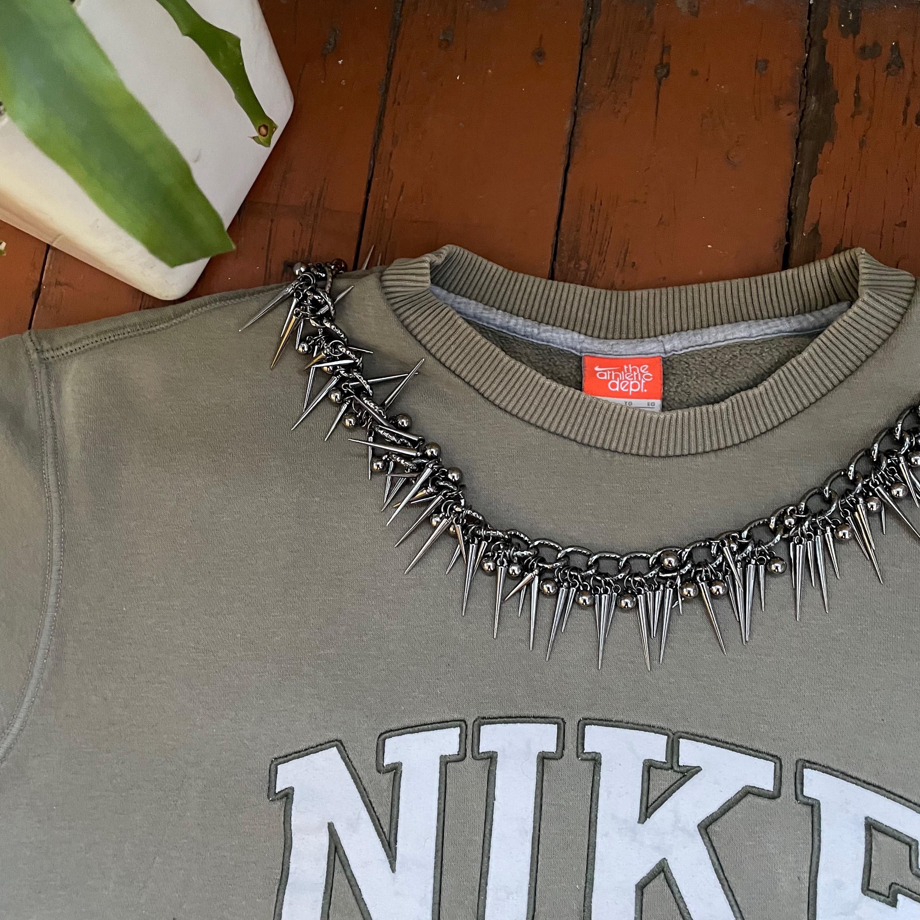 Other Avant Garde Gothic Punk Spiked Choker Necklace y2k Rare Size ONE SIZE - 9 Thumbnail
