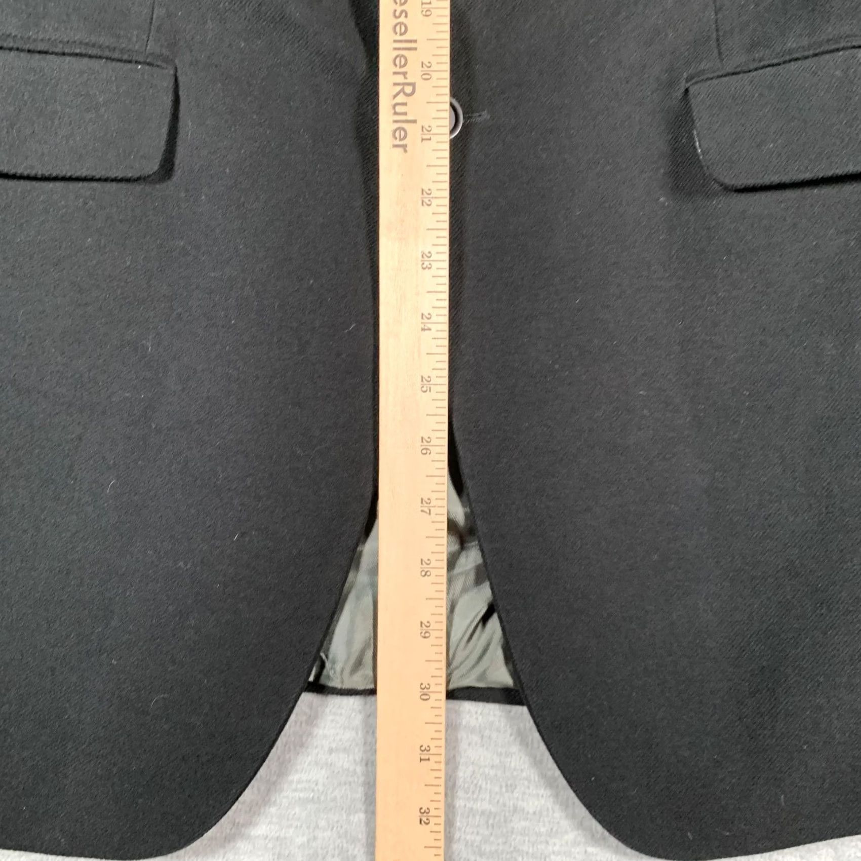 Banana Republic Banana Republic Blazer Mens 42L Black Cotton Stretch Sport Coat Long Jacket Size 42R - 7 Thumbnail