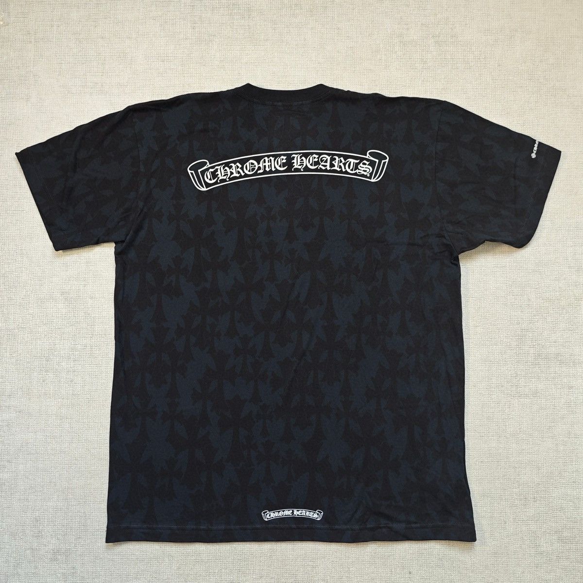 Chrome Hearts Chrome Hearts Cross Print Scroll Logo Tee | Grailed