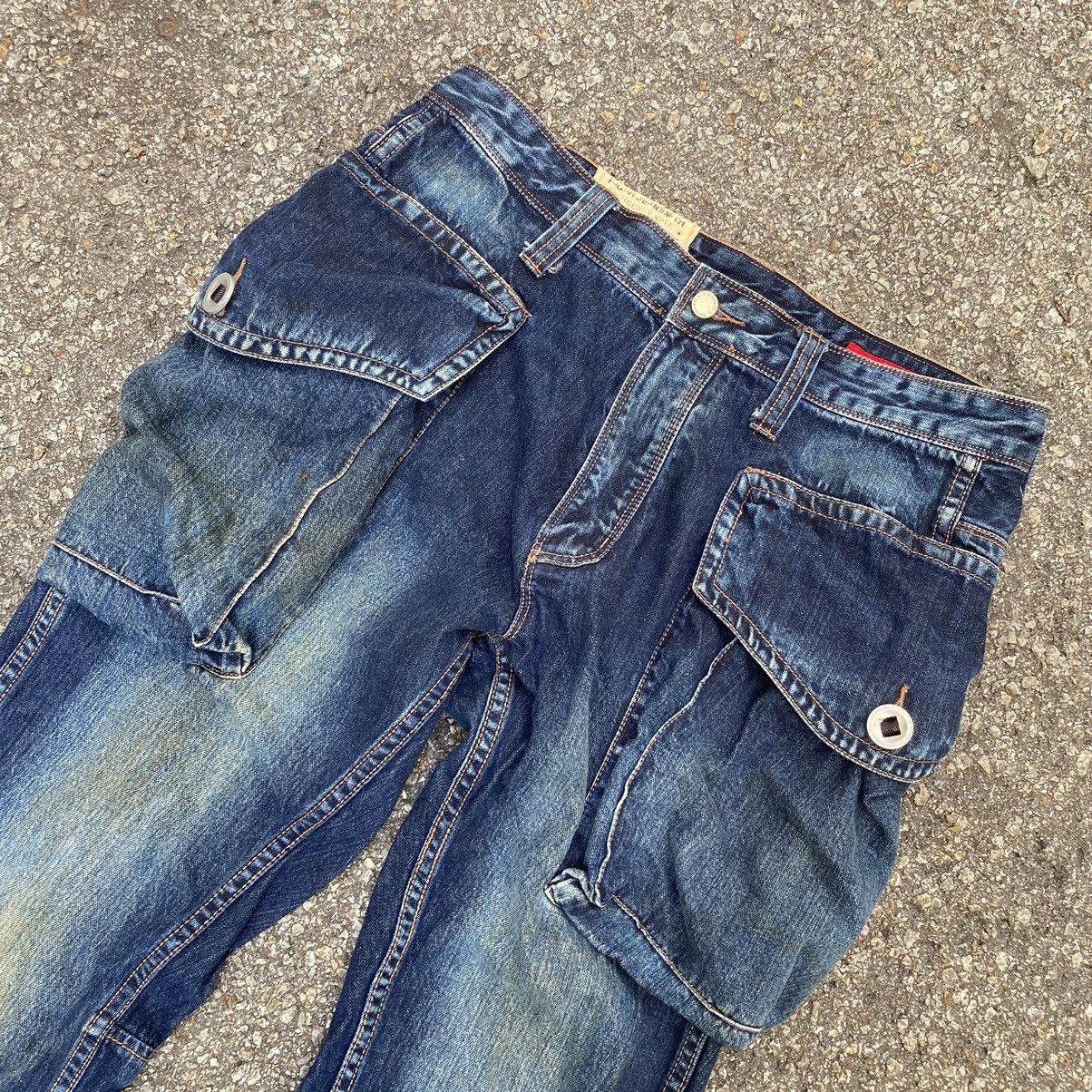 Hysteric Glamour Flare Jeans TOUGH JEANSMITH Monkey Cargo Denim Boot Cut Punk Size US 34 / EU 50 - 5 Thumbnail