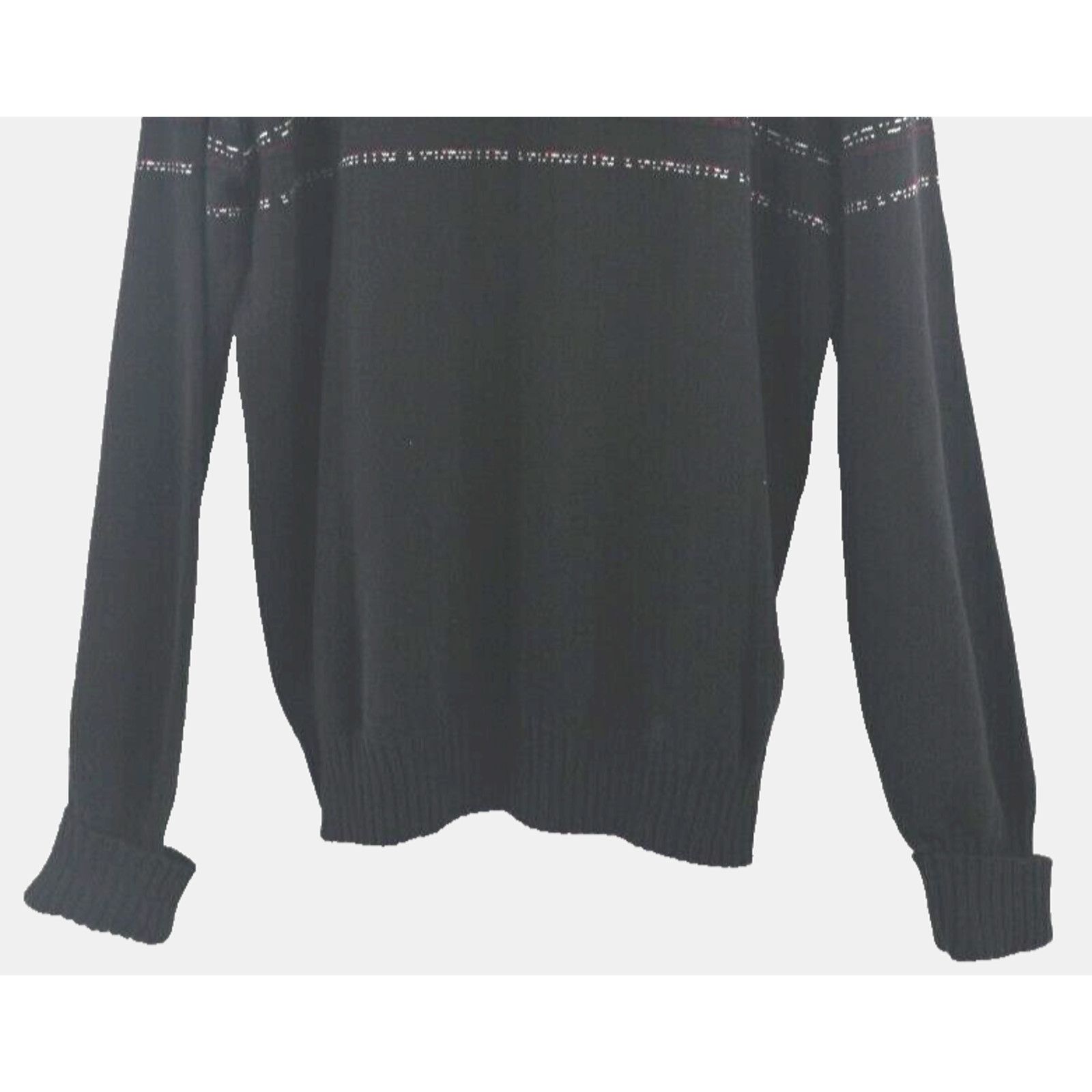 Calvin Klein Vintage Calvin Klein Black Pattern Sweater Button Collar L Size US L / EU 52-54 / 3 - 10 Thumbnail
