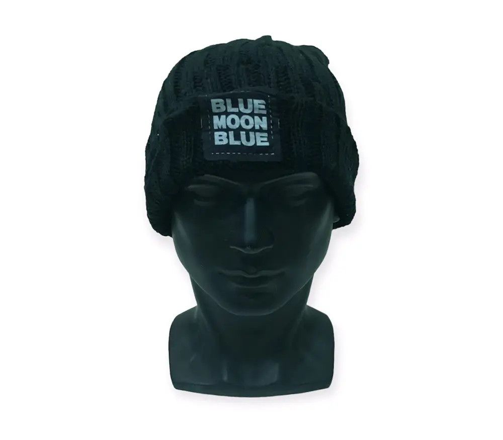 Japanese Brand Japanese Brand Blue Moon Blue Bobble Beanie Hat Size ONE SIZE - 1 Thumbnail