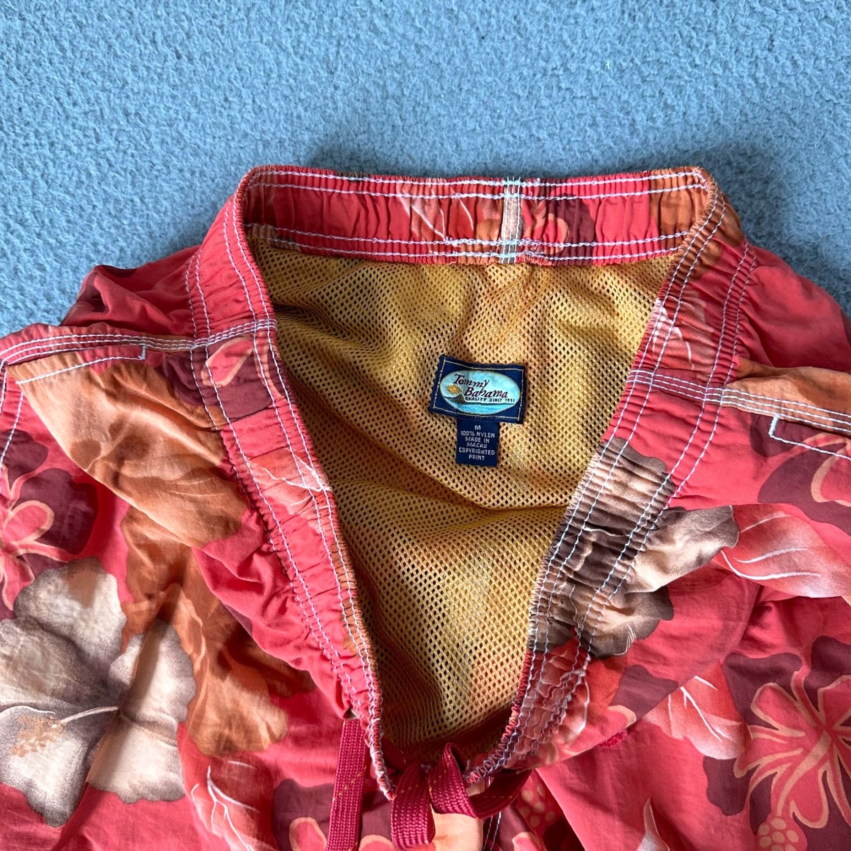 Tommy Bahama Tommy Bahama Swim Trunks Adult M Red Mens 90s Short Swim Bottom Pockets Trunks Size US 31 - 5 Thumbnail