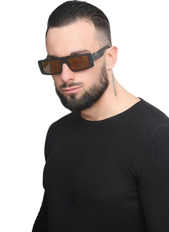 Philipp Plein Philipp Plein Sunglasses Rectangle SPP003M 703L AUTHENTIC Size ONE SIZE - 12 Thumbnail