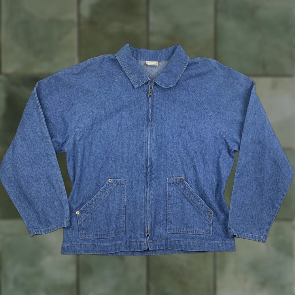 Vintage VINTAGE Crossroads Denim Jacket Medium Blue Full Zip Womens 90s Size M / US 6-8 / IT 42-44 - 1 Thumbnail