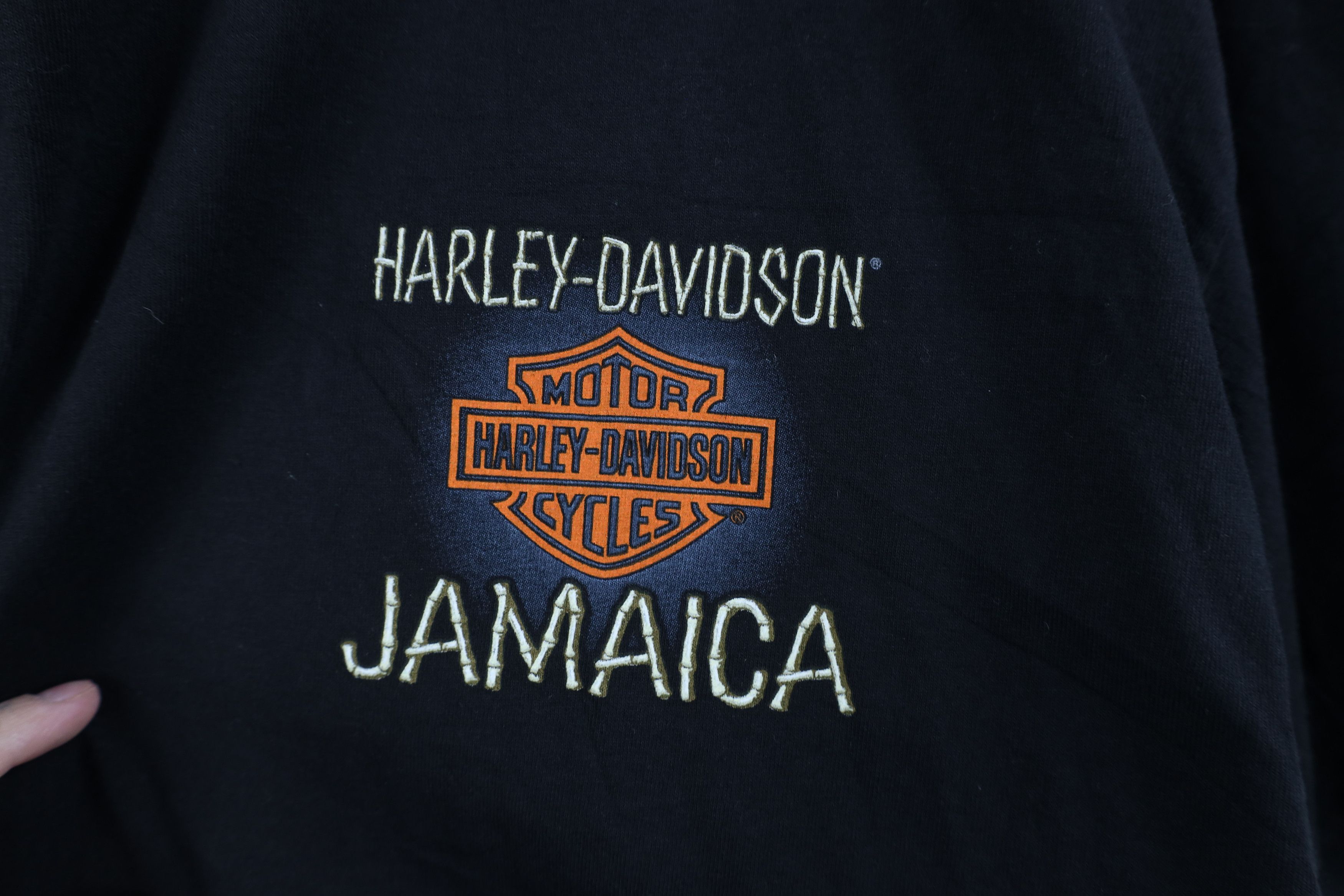 Harley Davidson × Vintage Vintage Y2K Harley Davidson Jamaica Big Logo T-Shirt Size US XL / EU 56 / 4 - 4 Thumbnail
