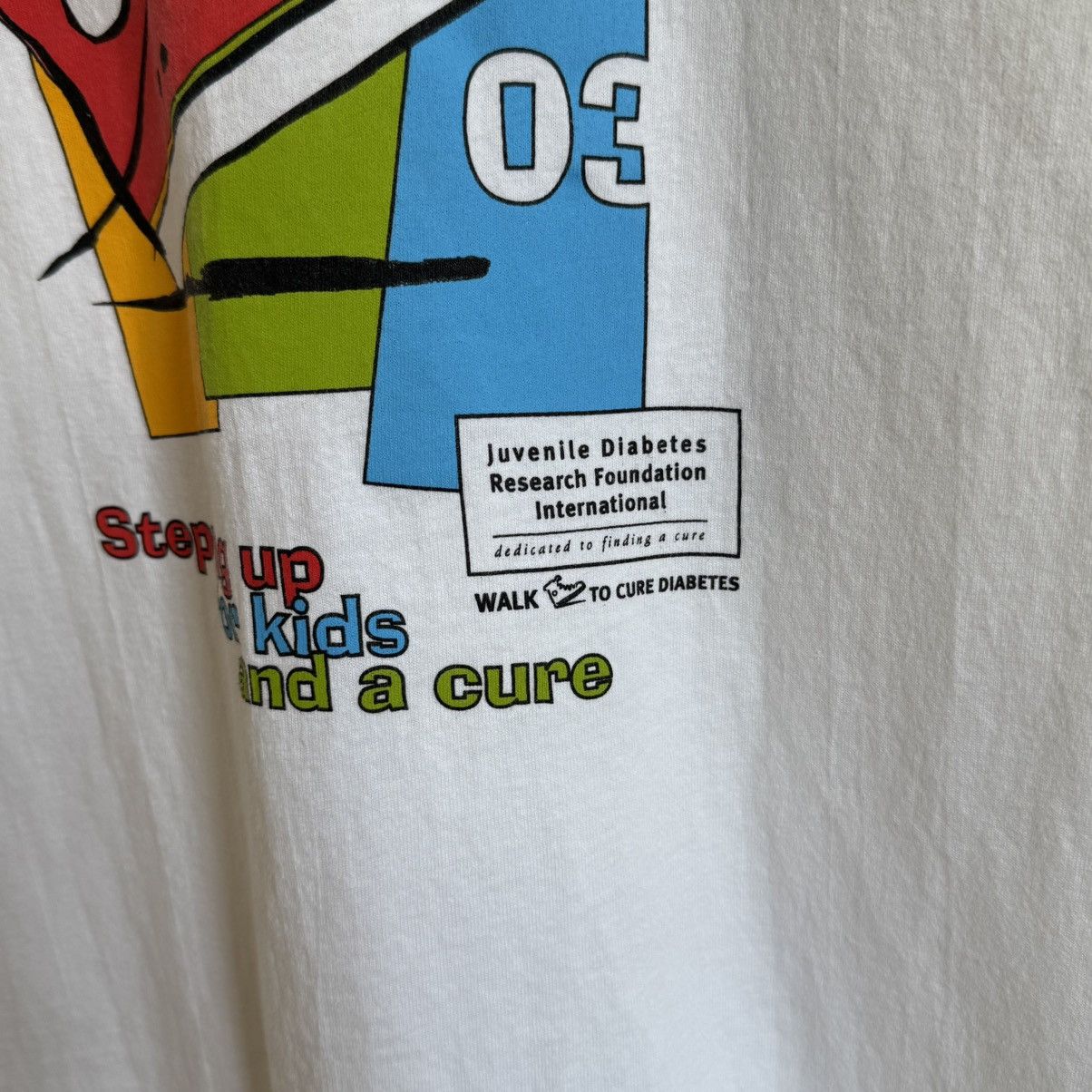 Vintage Vintage 2002 Walk to Cure Diabetes T-Shirt Hanes Heavyweight Size US L / EU 52-54 / 3 - 4 Thumbnail