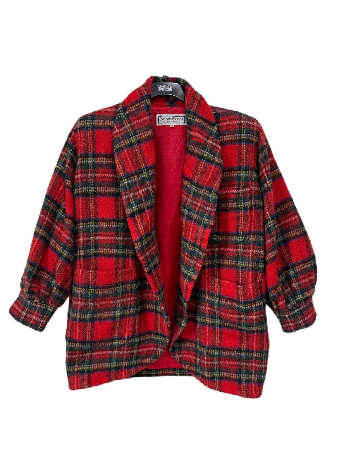 Yves Saint Laurent Vintage YSL Diffusion Femmes Buttonless Wool Double Pocket Size M / US 6-8 / IT 42-44 - 1 Thumbnail