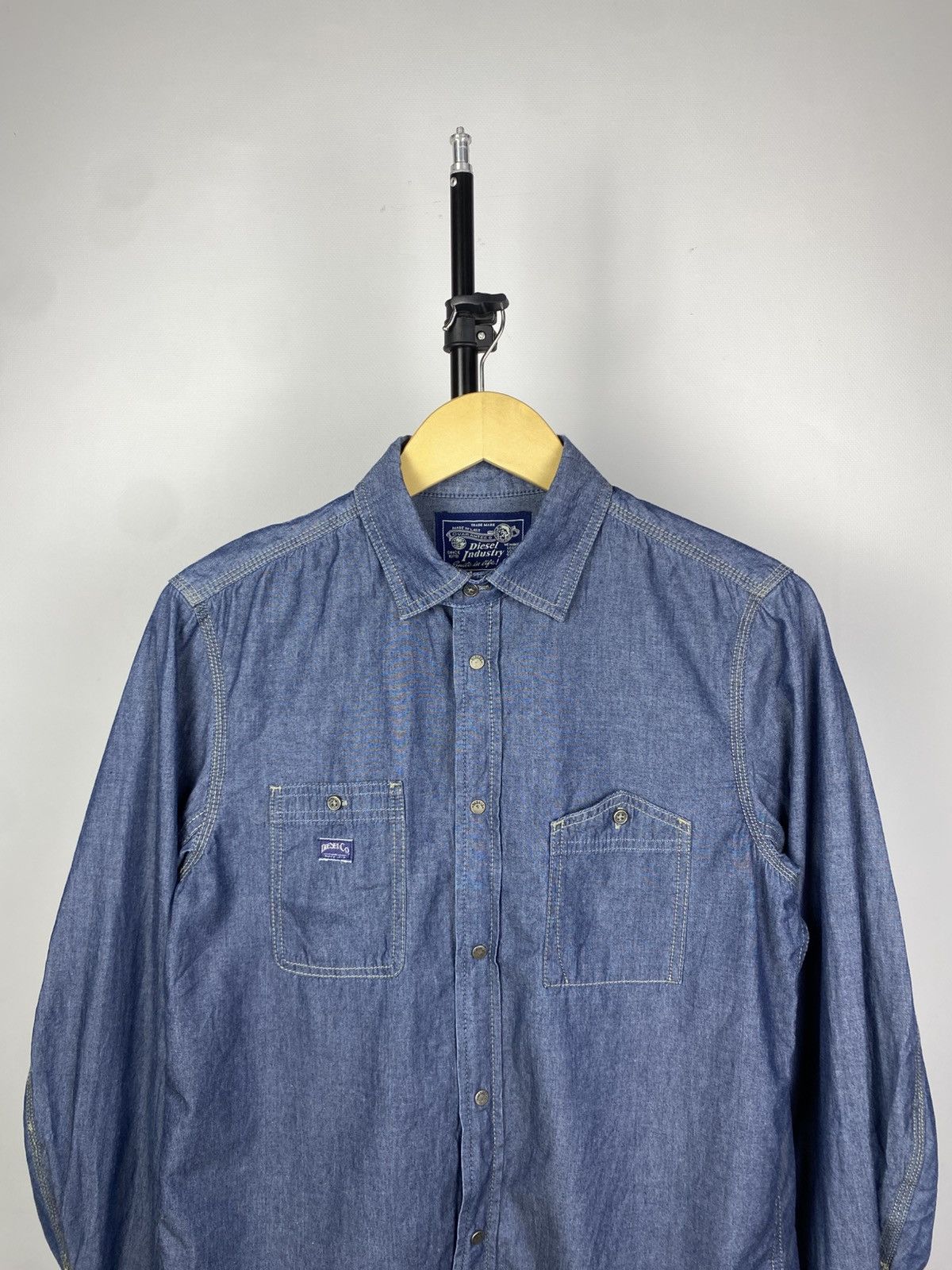 Diesel × Vintage Vintage 00s Diesel Long Sleeve Shirt Logo Avant Garde Size US M / EU 48-50 / 2 - 2 Thumbnail