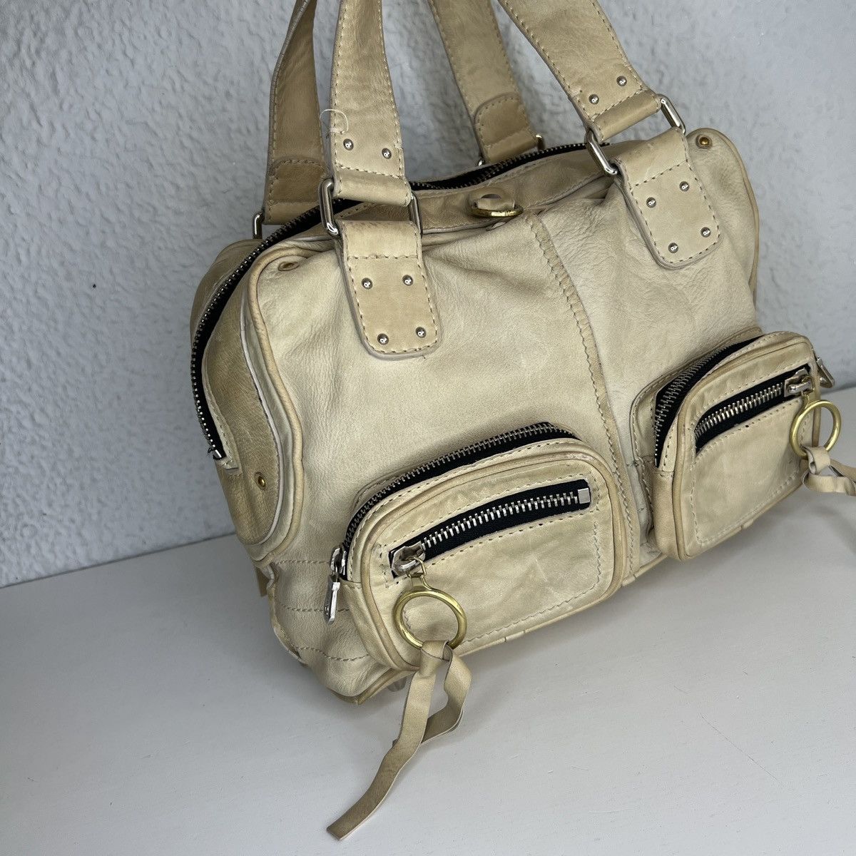 Chloe Vintage Chloe Betty Shoulder Hand Satchel Bag Leather Beige Size ONE SIZE - 2 Thumbnail