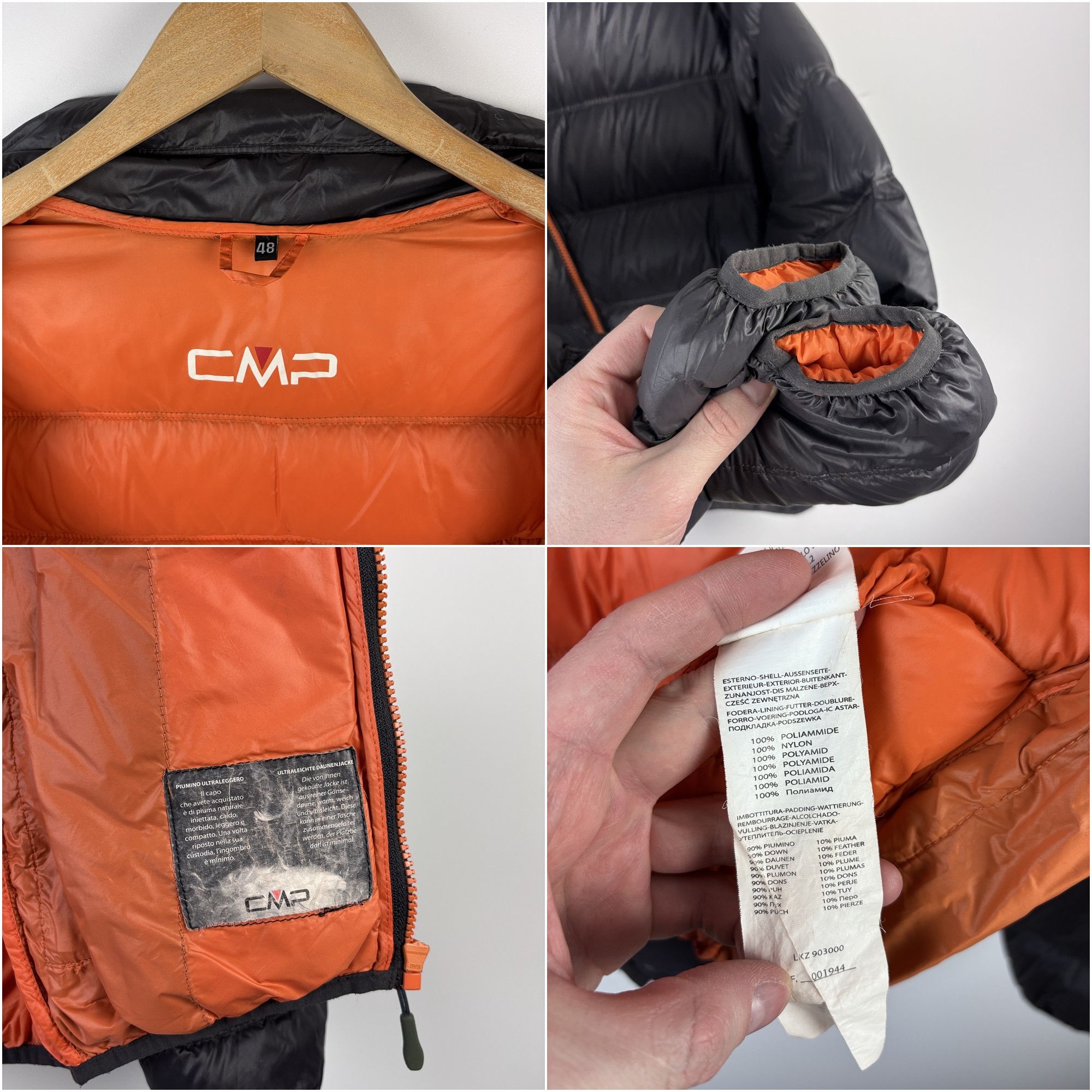 Other Mens CMP Down Puffer Jacket Hiking Outdoor Gray Size 48 Size US M / EU 48-50 / 2 - 10 Thumbnail