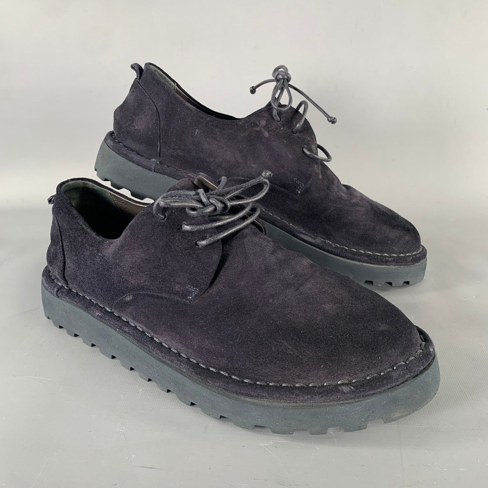 Marsell MARSELL Size 9 Navy Suede Lace Up Shoes Size US 9 / EU 42 - 1 Thumbnail