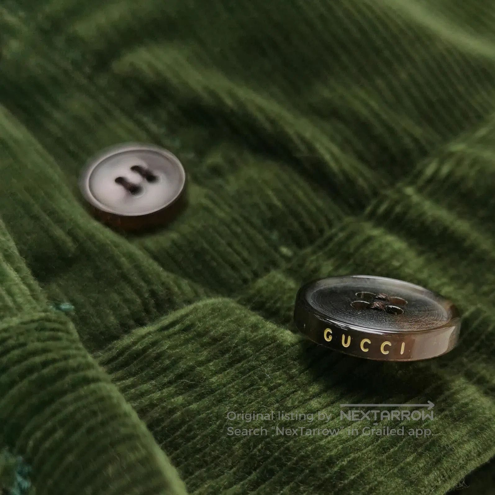 Gucci Green Corduroy Straight. Size US 34 / EU 50 - 1 Thumbnail