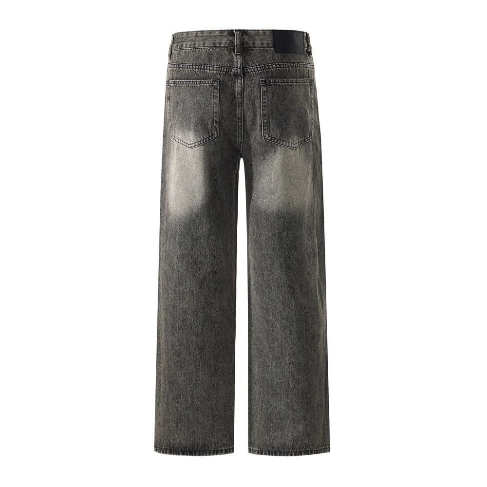 Jean Men's American retro versatile casual washed jeans Size US 32 / EU 48 - 2 Thumbnail